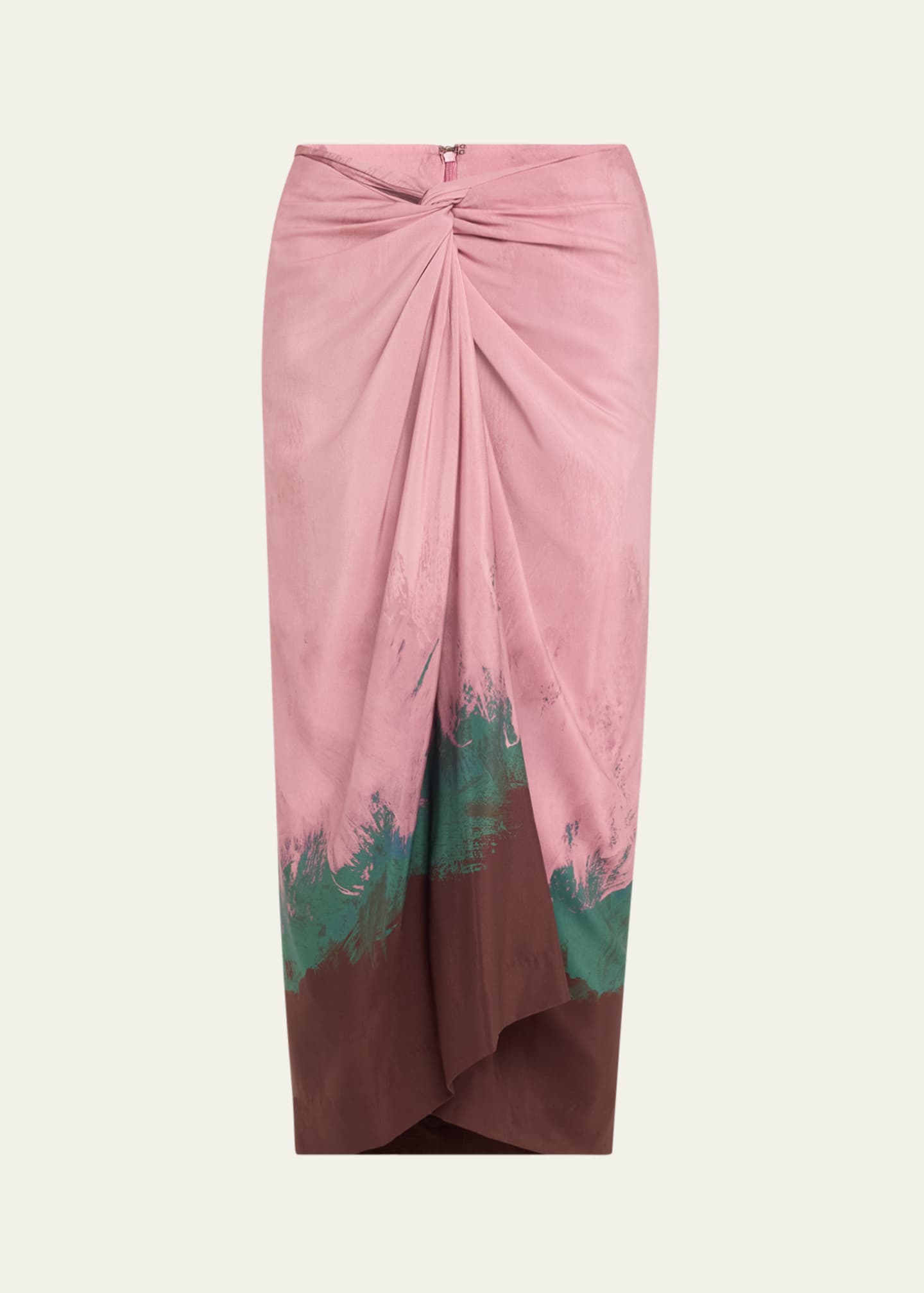DRIES VAN NOTEN AW 2008 差し色　ピンク　スカート Dries Van Noten Pink Silk Skirt Size 38 US 6 | eBay