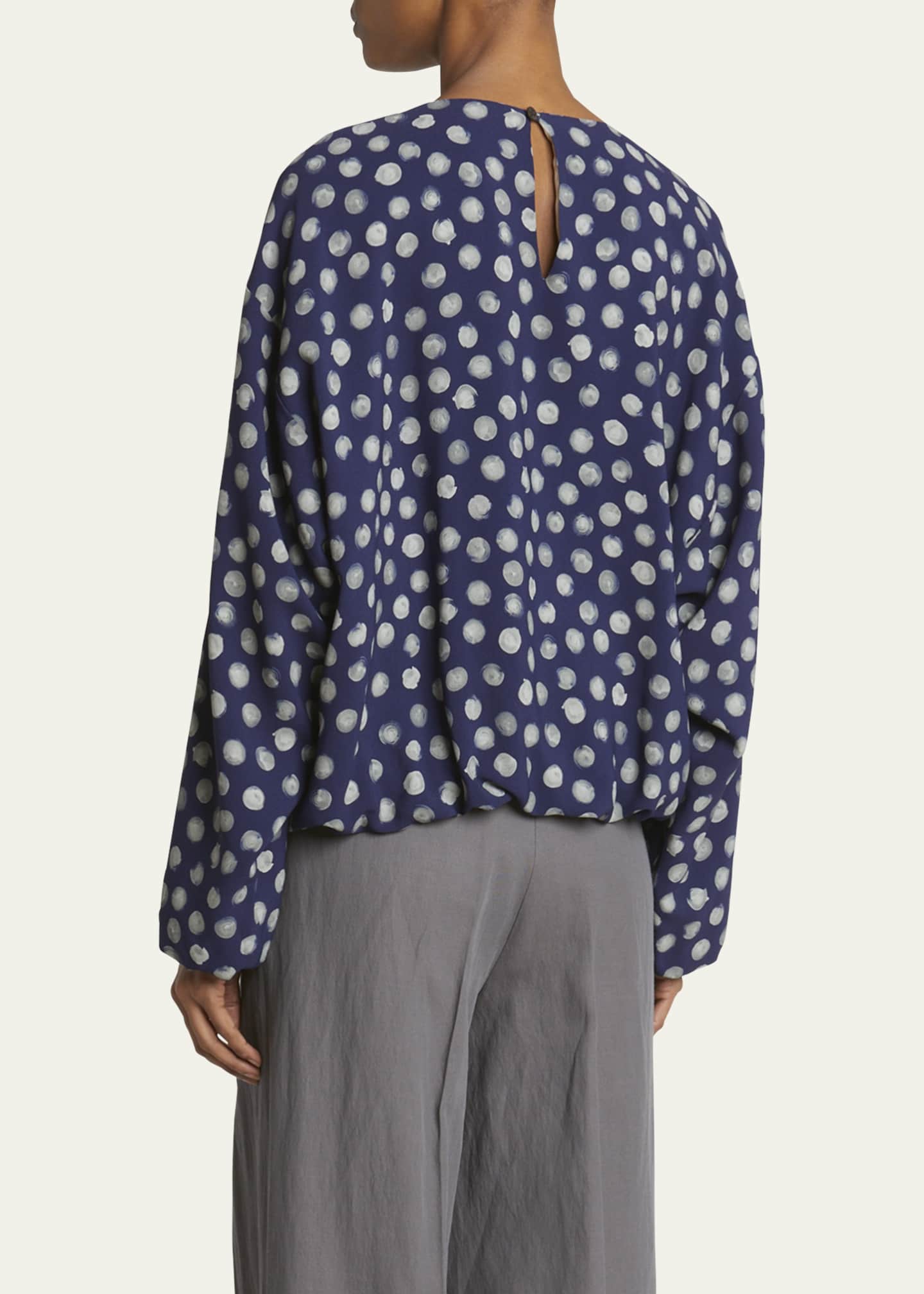Dries Van Noten Capo Polka Dot Blouse Bergdorf Goodman