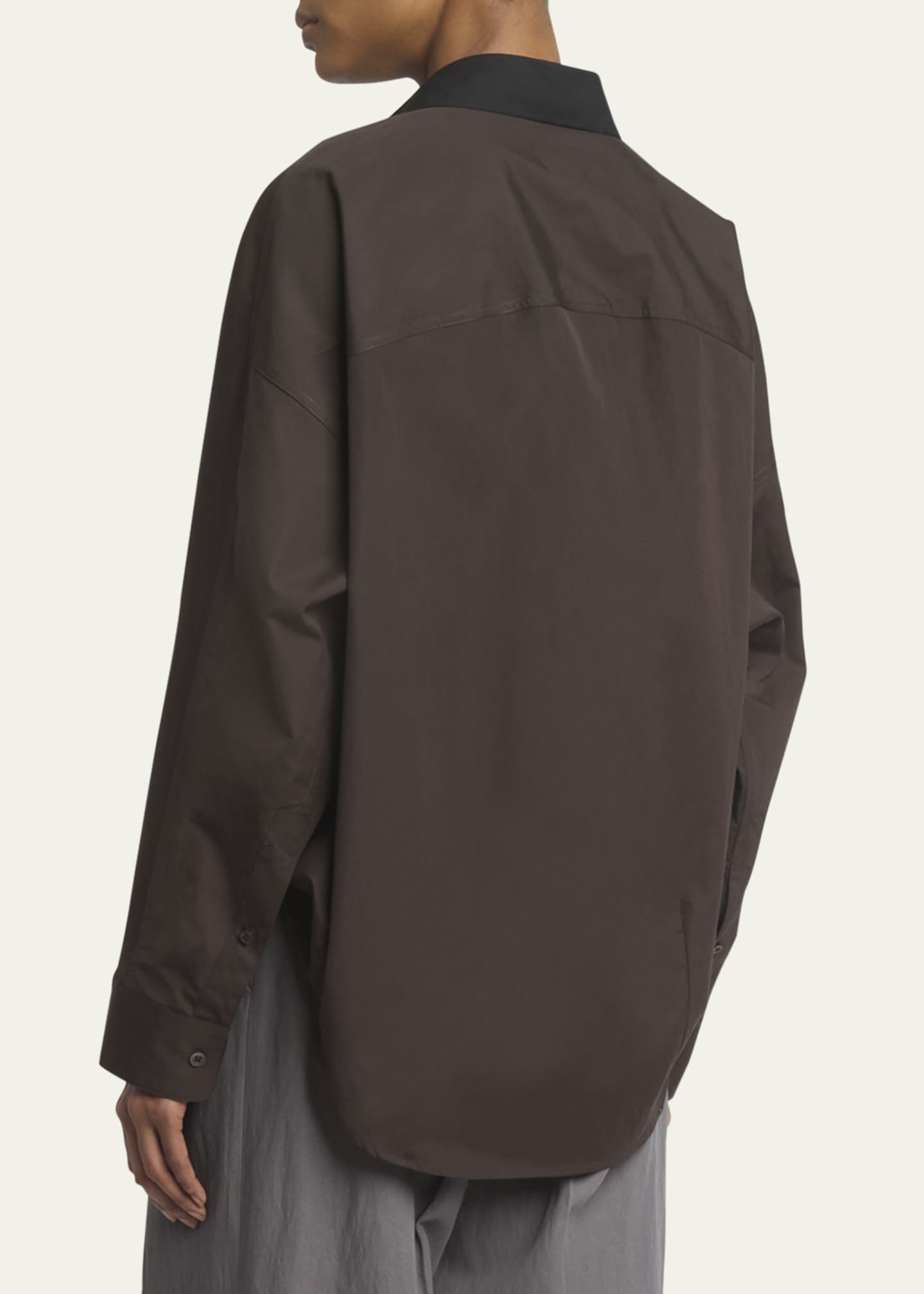 Dries Van Noten Casio Bicolor Oversized Button Down Top Image 3 of 5
