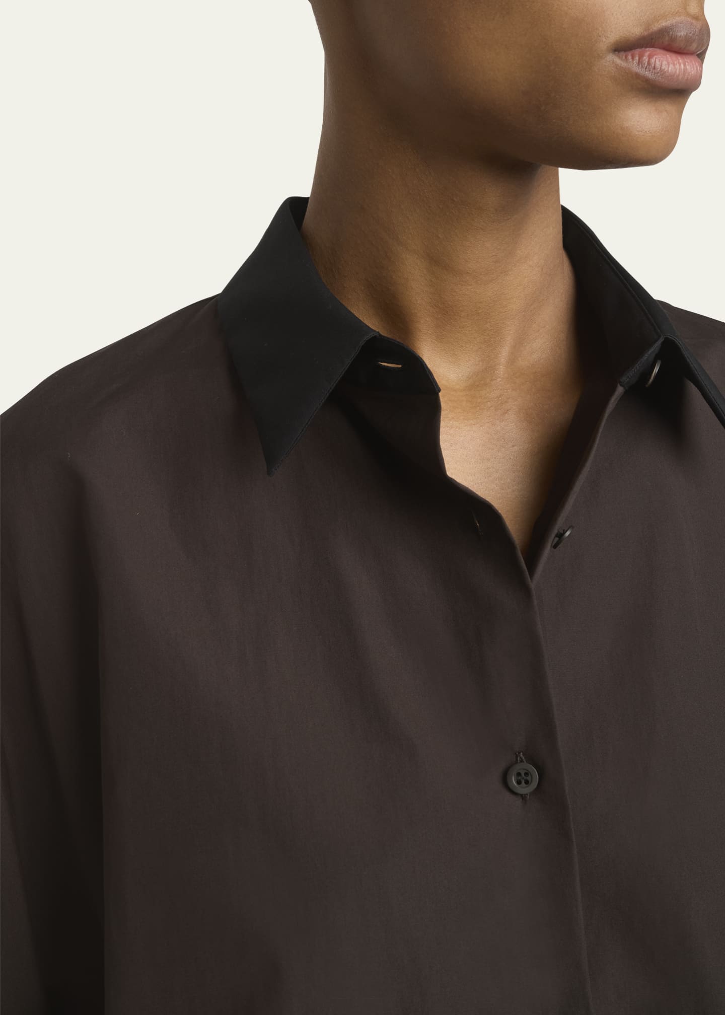 Dries Van Noten Casio Bicolor Oversized Button Down Top Image 5 of 5