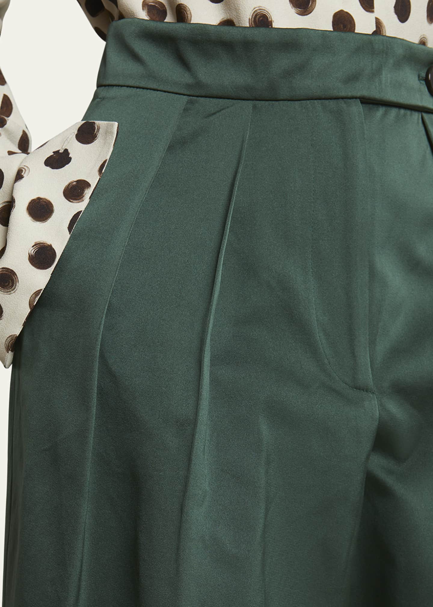 Dries Van Noten Pamplona Double-Pleated Wide Leg Pants