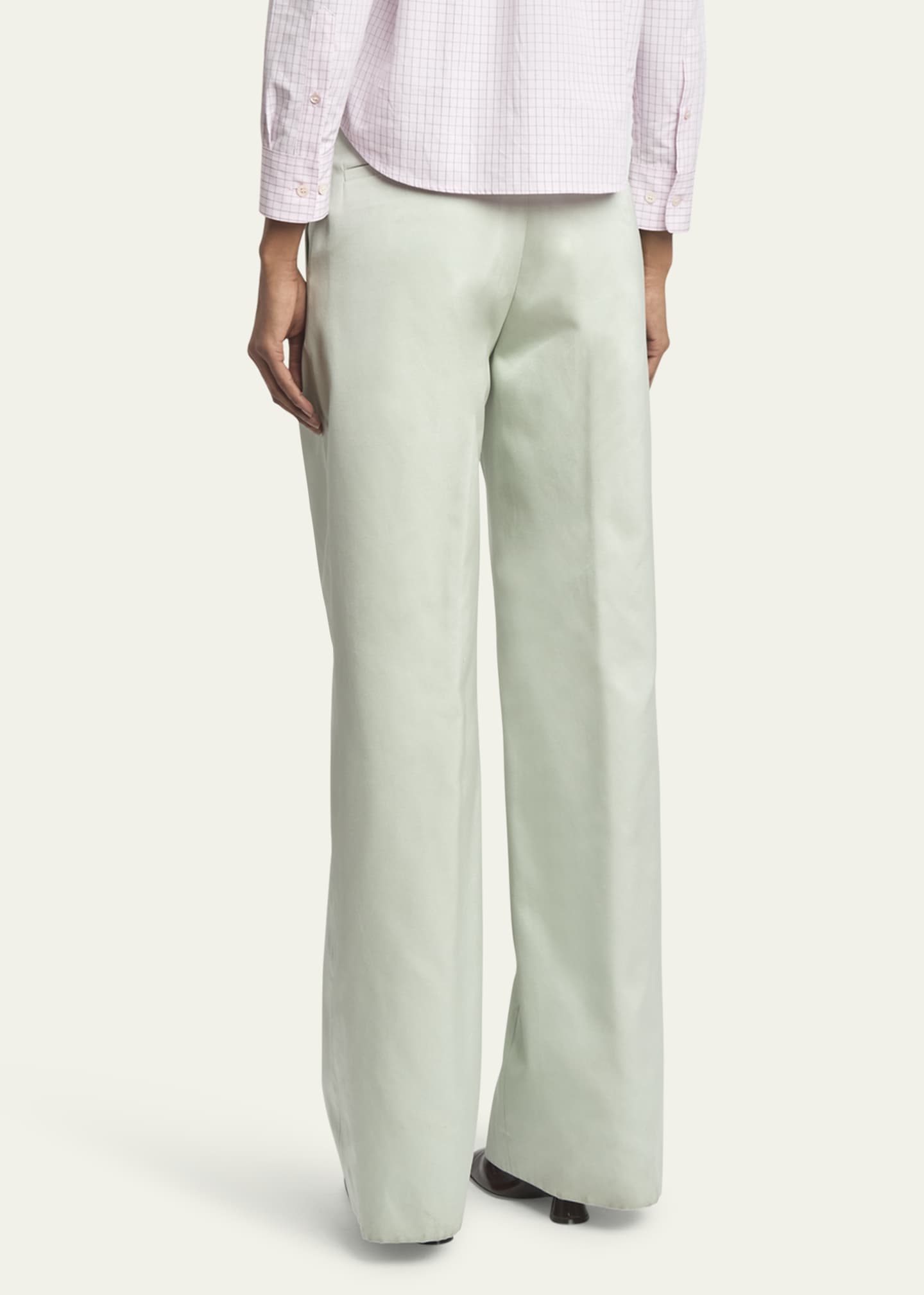 Dries Van Noten Paxy Straight Leg Pants, Green Image 3 of 5