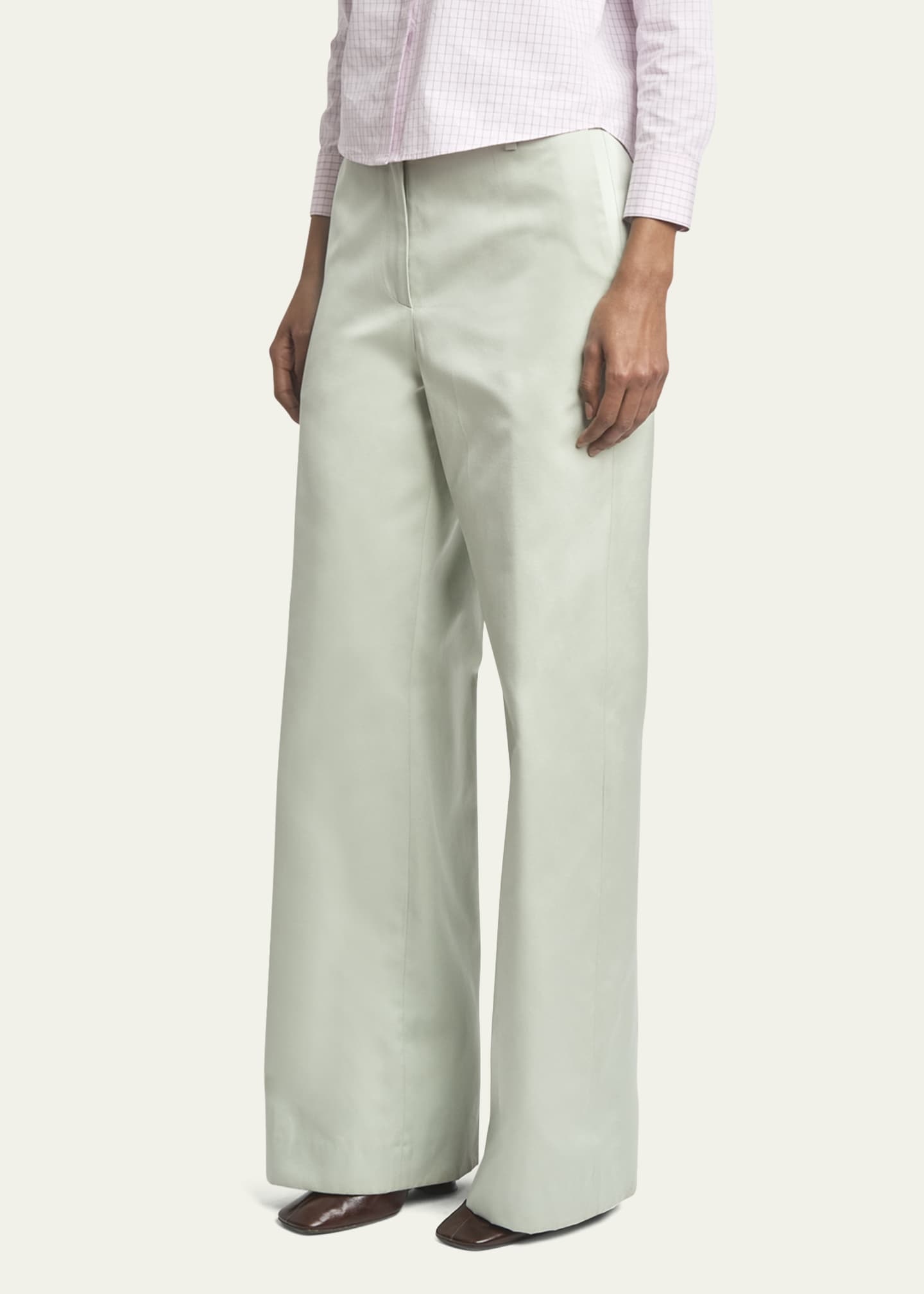 Dries Van Noten Paxy Straight Leg Pants, Green Image 4 of 5
