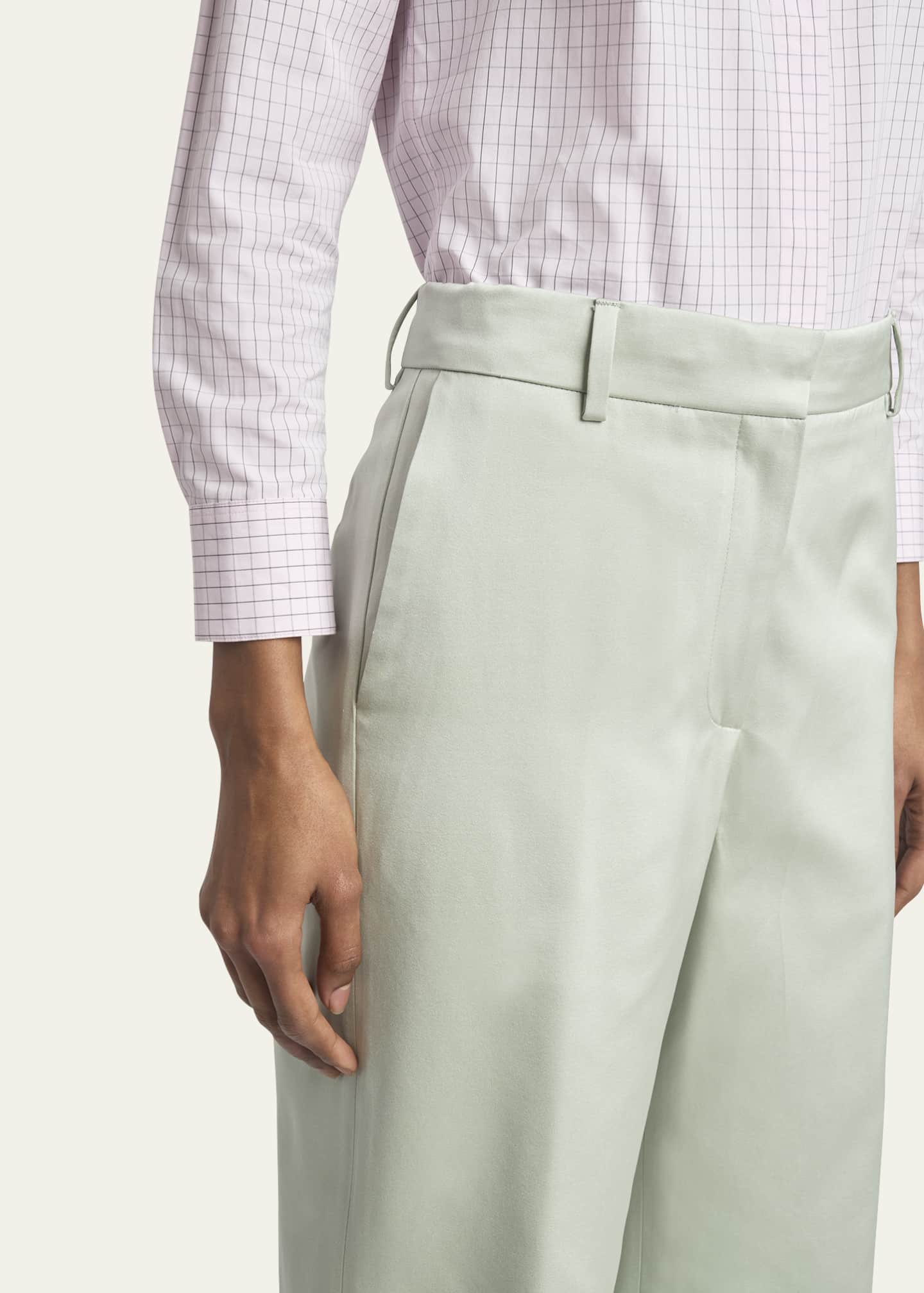 Dries Van Noten Paxy Straight Leg Pants, Green Image 5 of 5