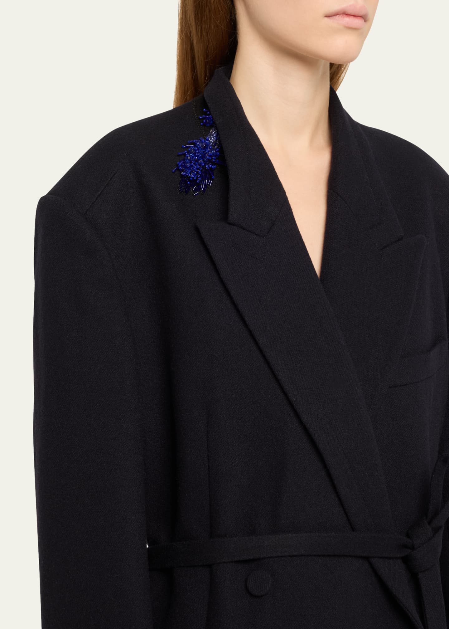 Dries Van Noten Bless Beaded Double-Breasted Wool Jacket Image 5 of 5