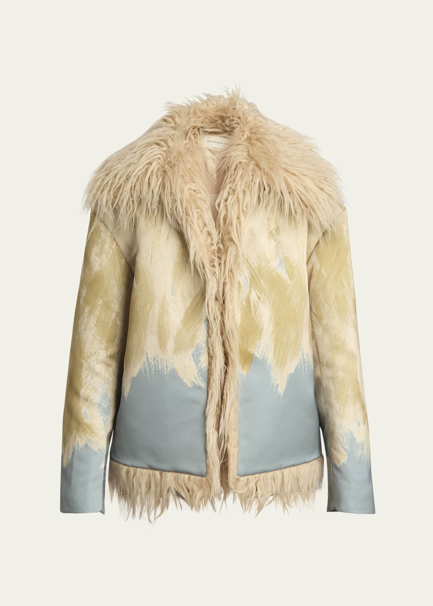 Dries van noten faux fur coat sales