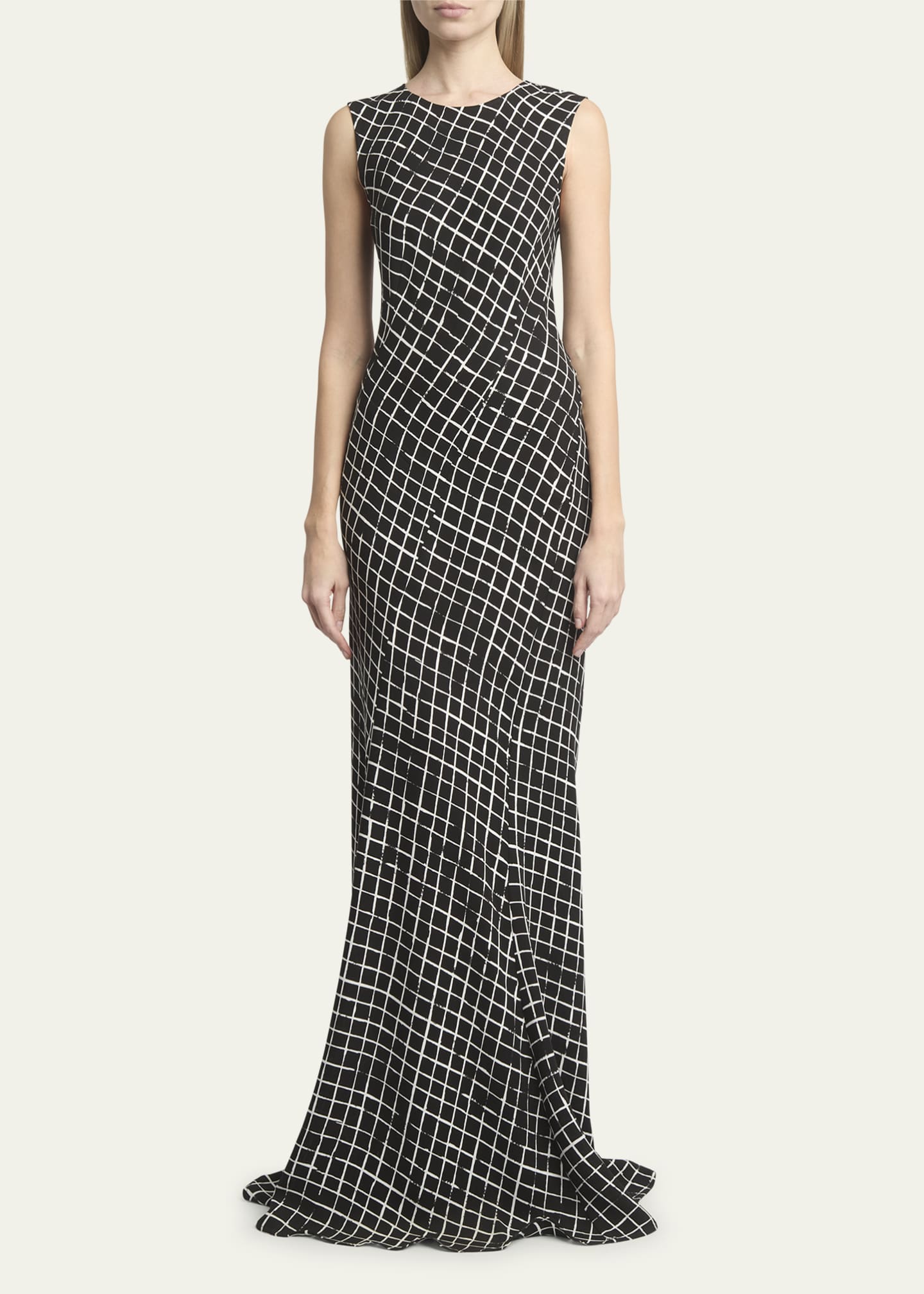 Dries Van Noten Devona Long Grid Dress Image 2 of 5