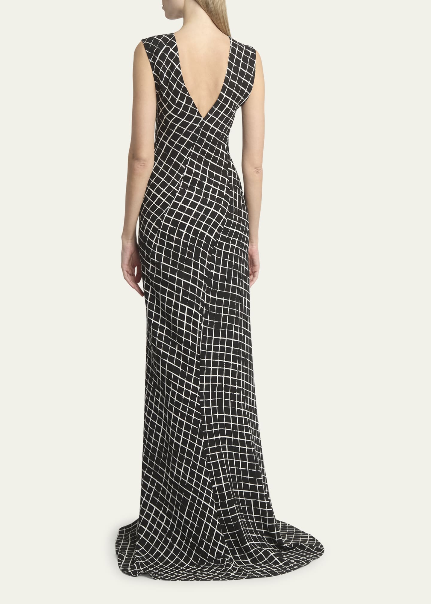 Dries Van Noten Devona Long Grid Dress Image 3 of 5