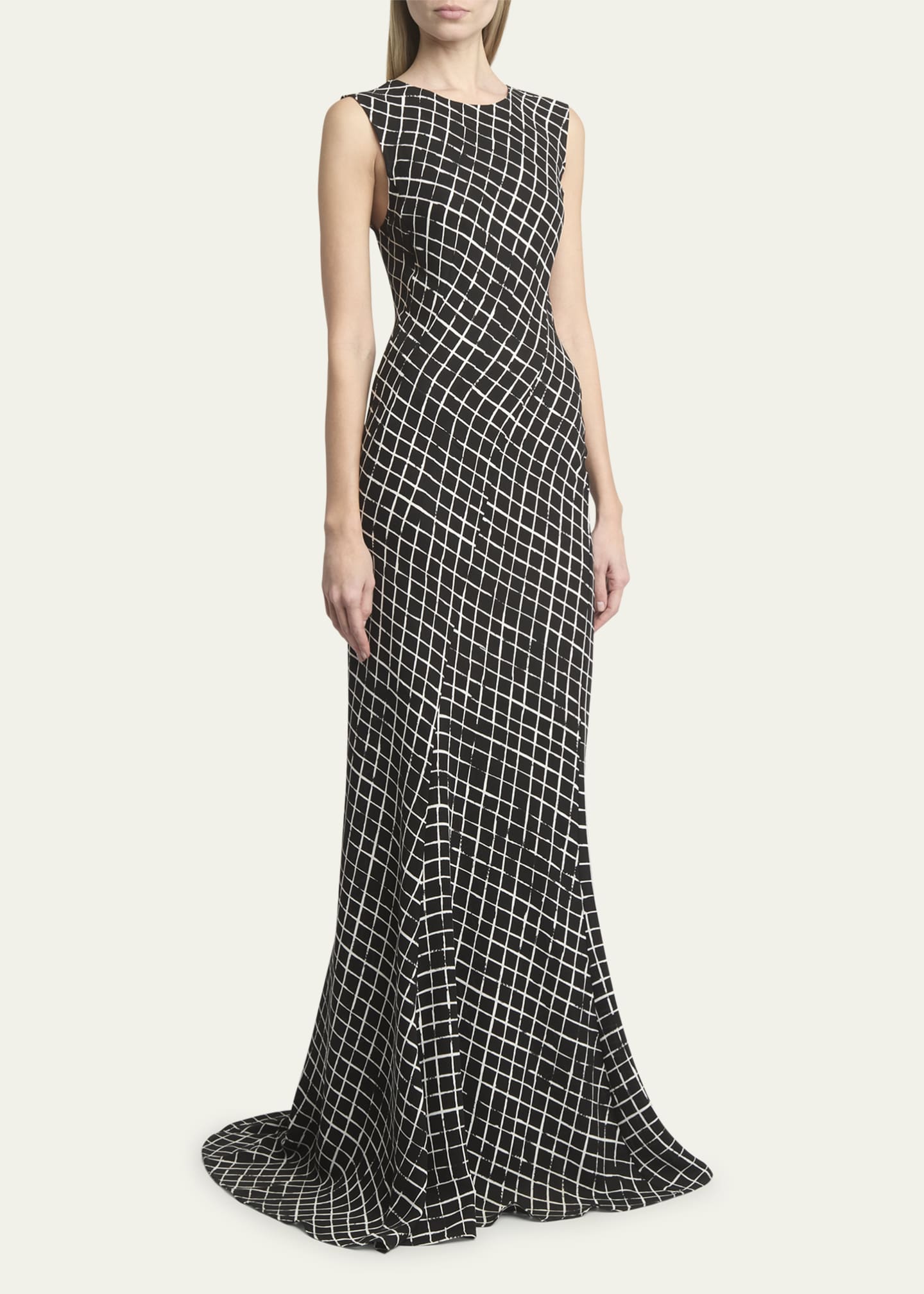 Dries Van Noten Devona Long Grid Dress Image 4 of 5