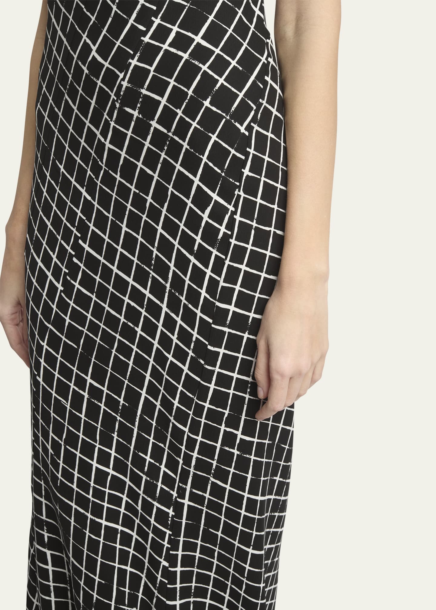 Dries Van Noten Devona Long Grid Dress Image 5 of 5