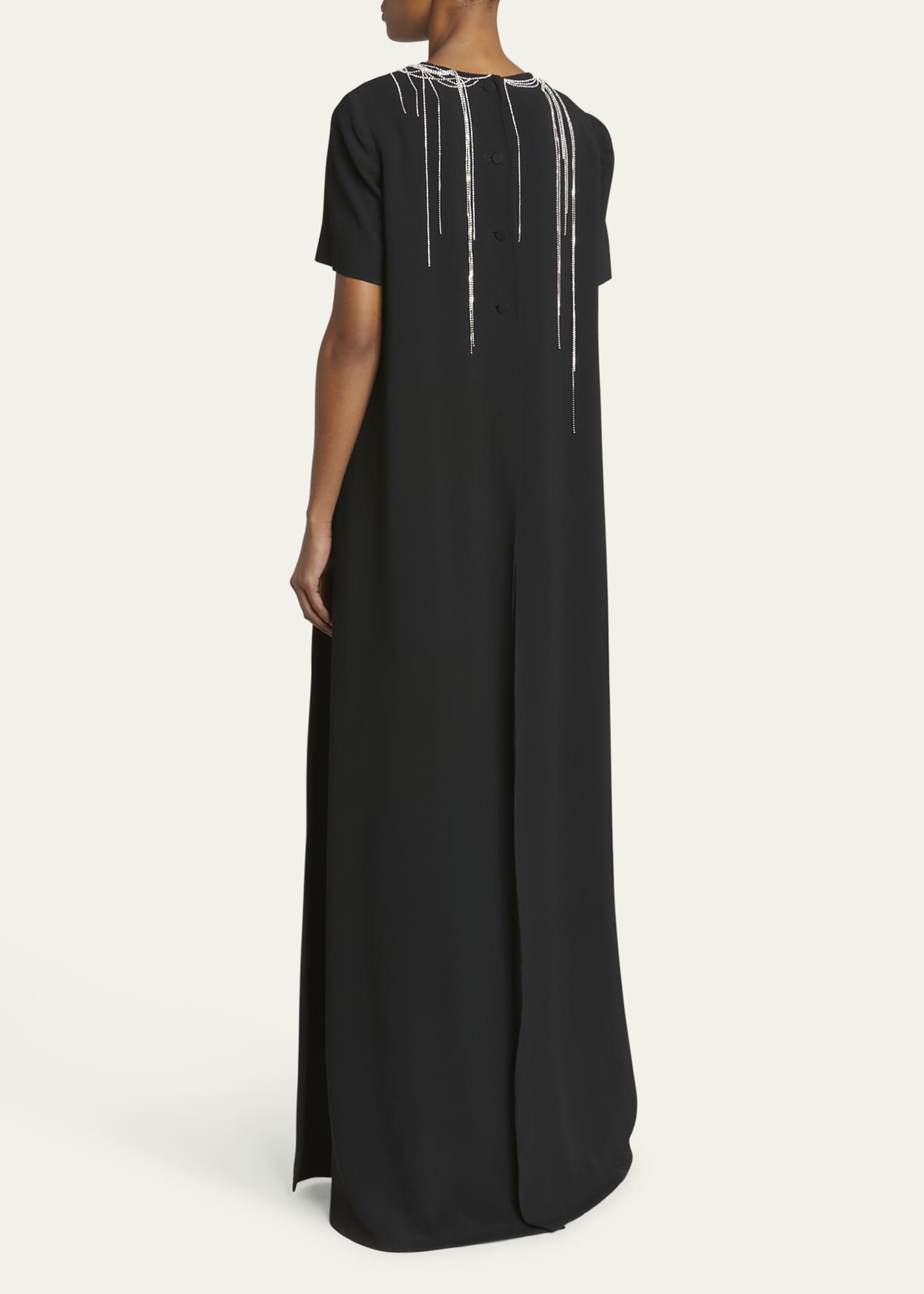 Dries Van Noten Cecily Crystal Embellished Cape Shirt Image 3 of 5
