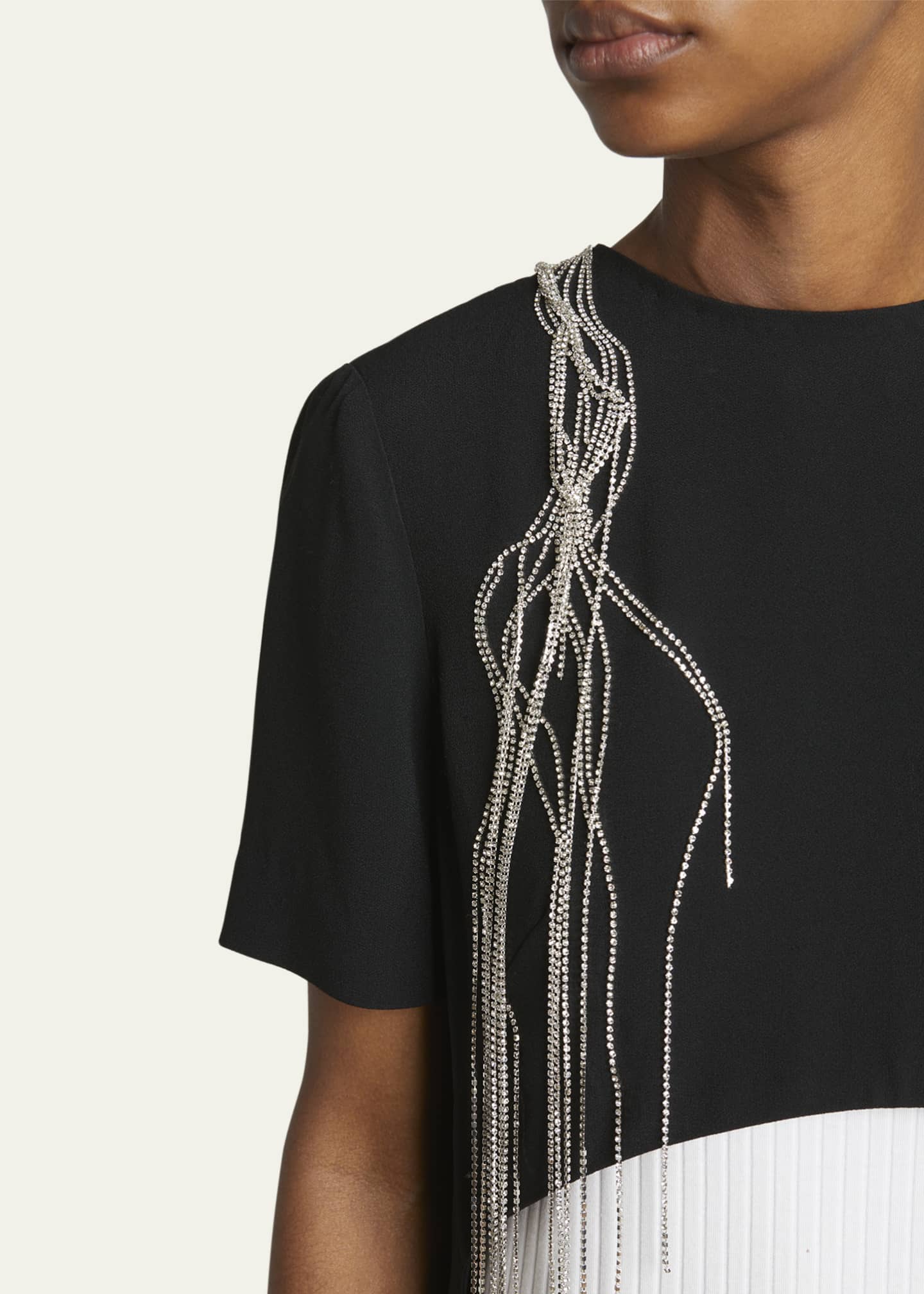 Dries Van Noten Cecily Crystal Embellished Cape Shirt Image 5 of 5