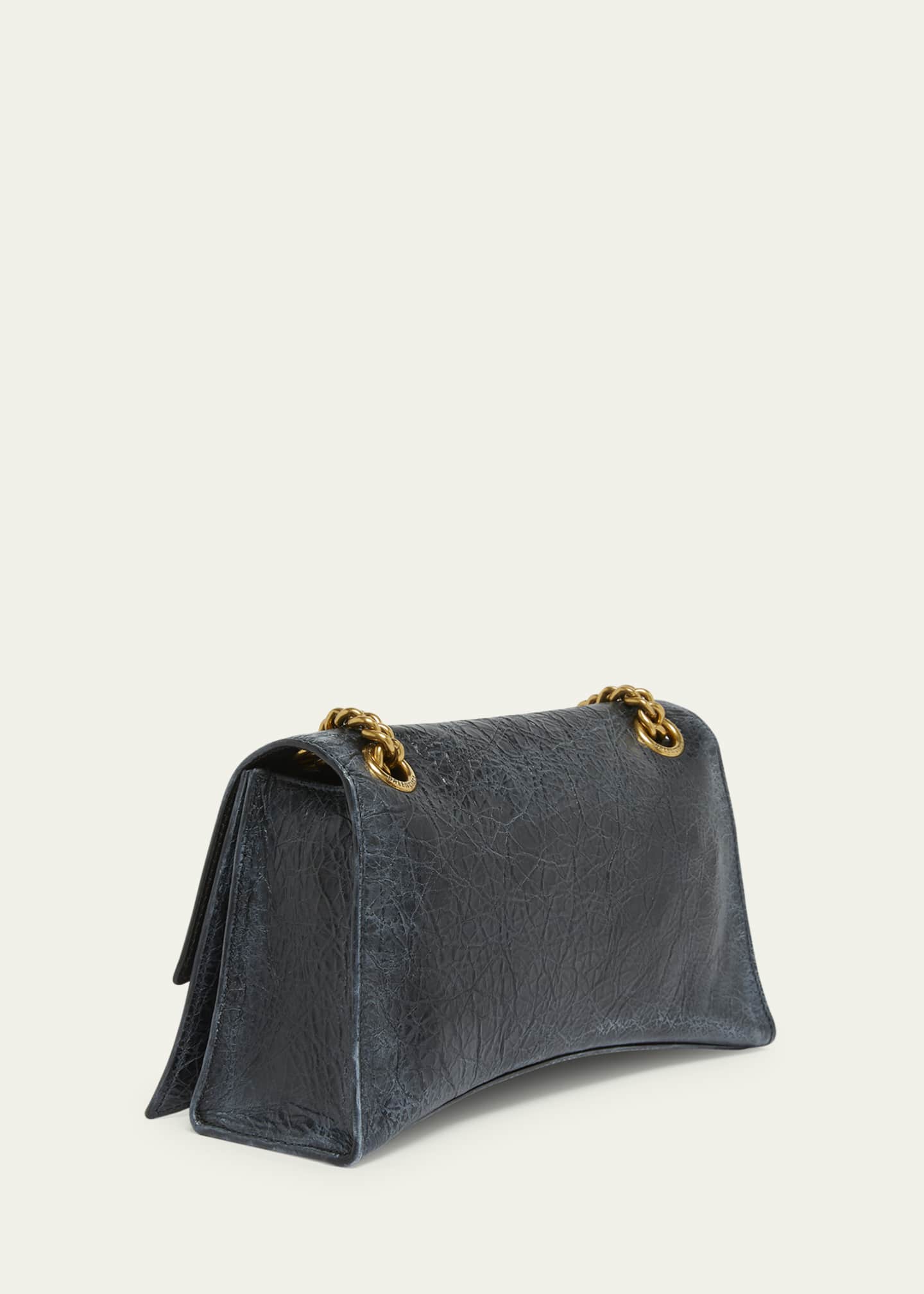 Balenciaga Crush Small Charm Distressed Leather Shoulder Bag Image 3 of 5