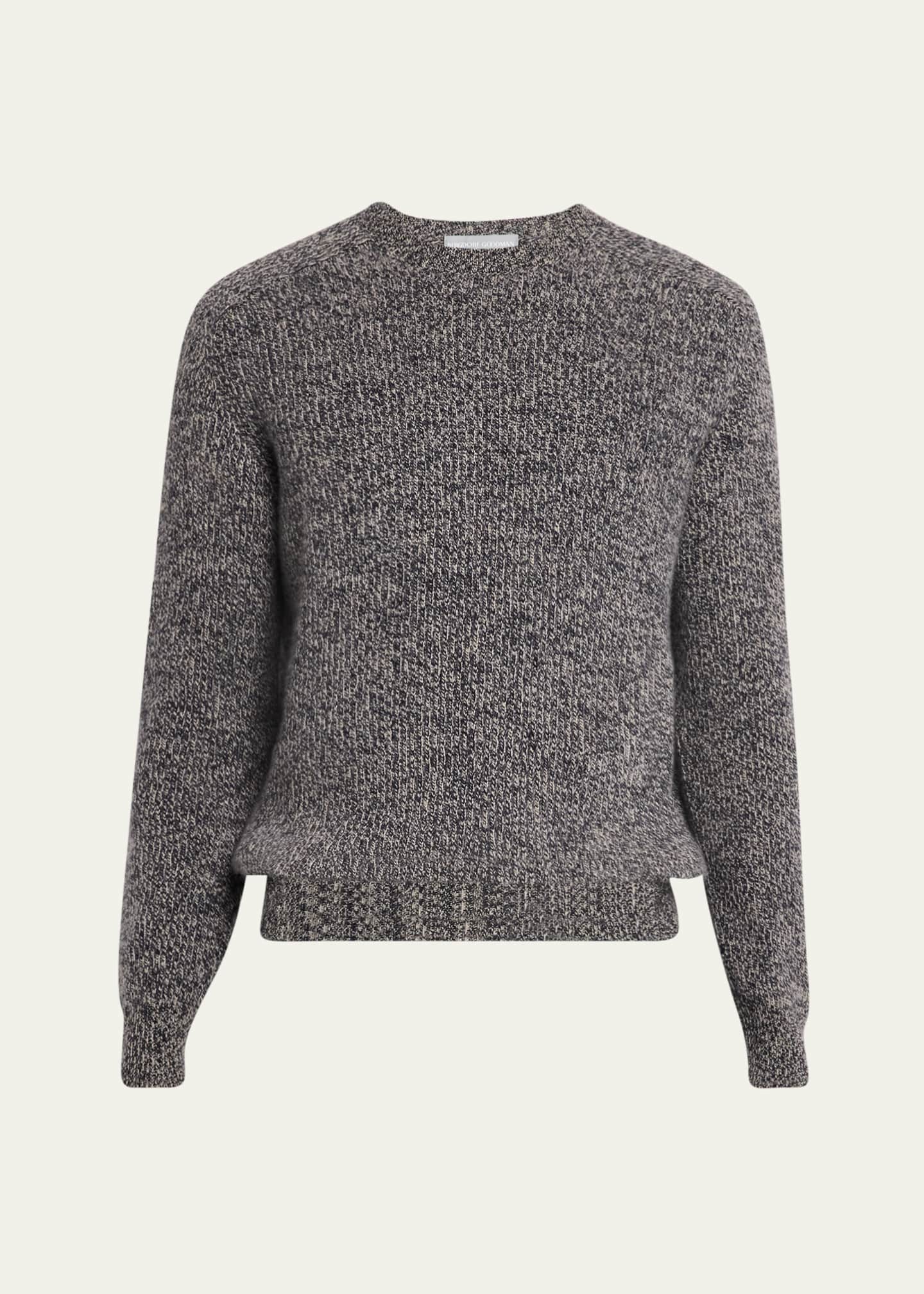 Bergdorf Goodman Men's Cashmere Ribbed Crewneck Sweater Image 1 of 5