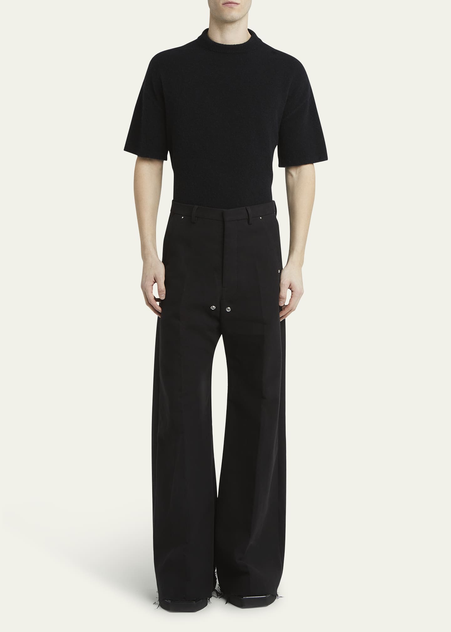 Rick Owens Men's Heavy Brushed Twill Tailored Bela Pants Image 2 of 5
