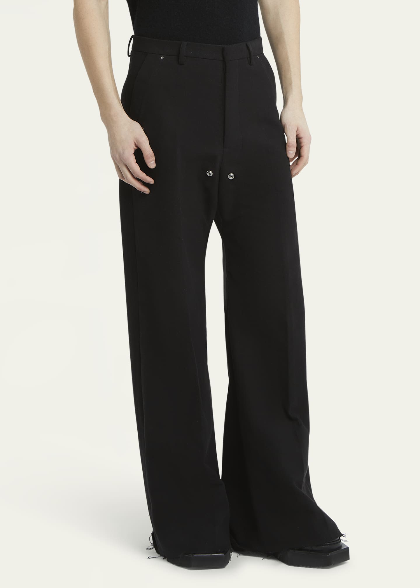 Rick Owens Men's Heavy Brushed Twill Tailored Bela Pants