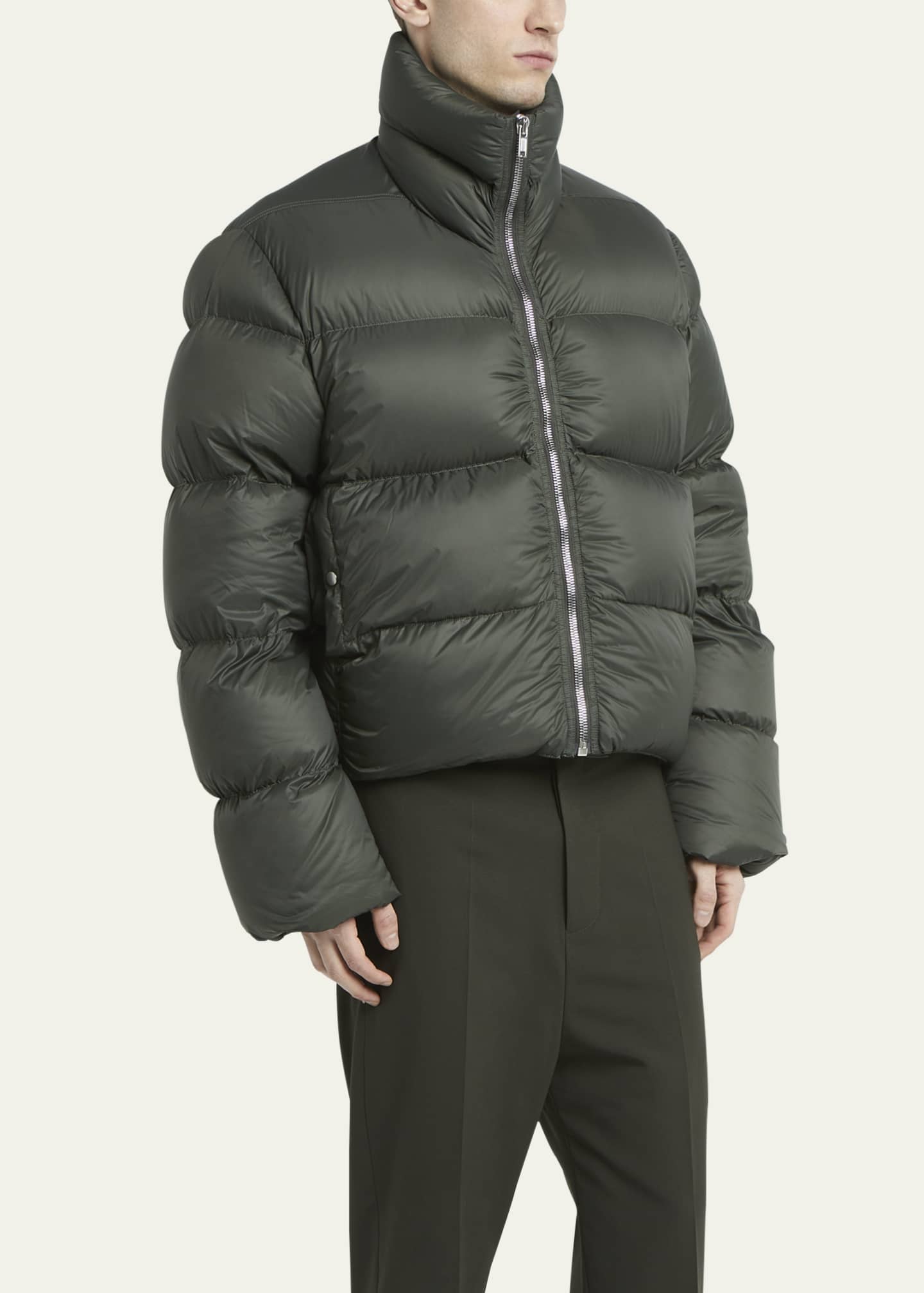 Rick Owens Men's Matte Nylon Puffer Coat Image 4 of 5