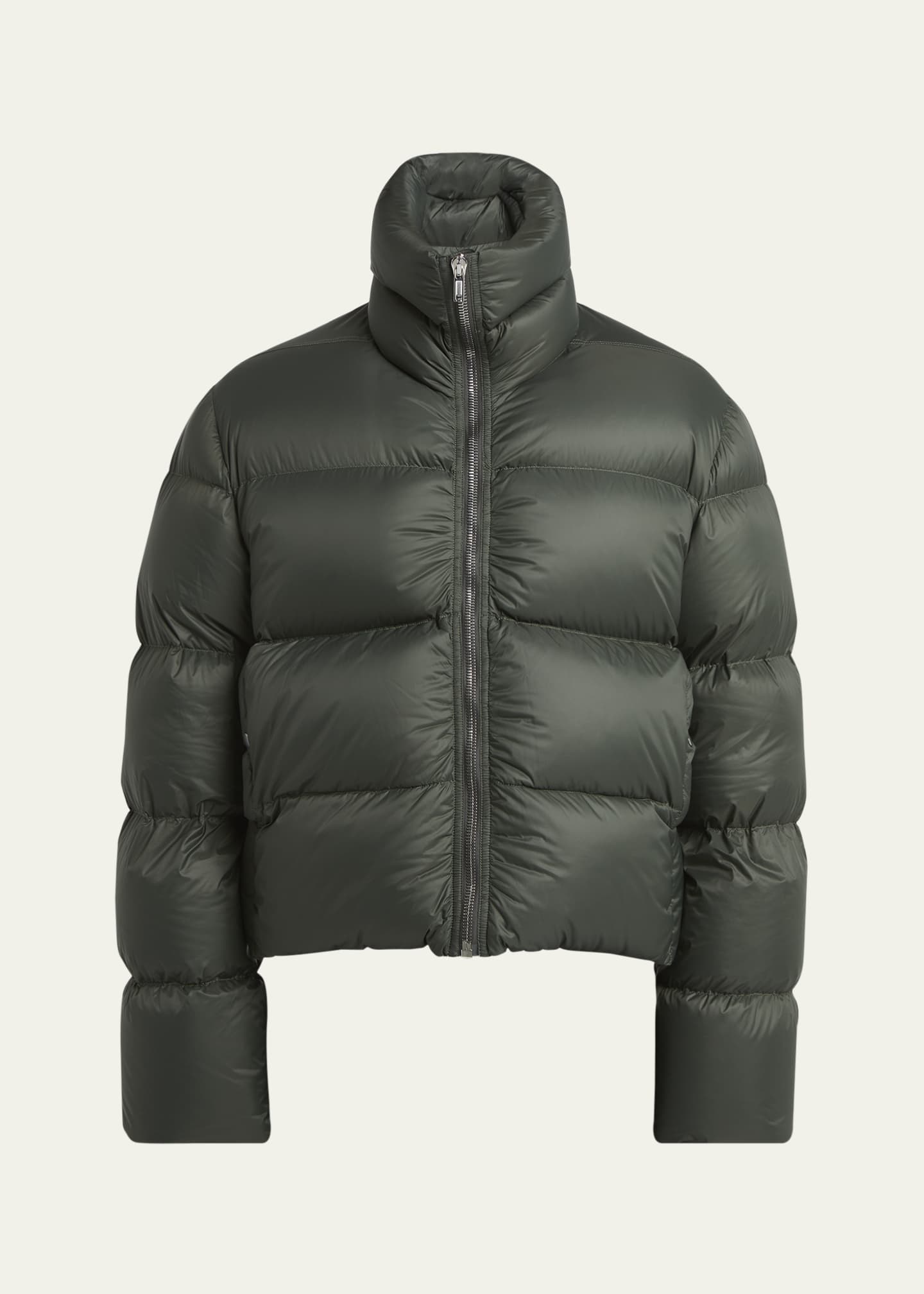 Rick Owens Men's Matte Nylon Puffer Coat Image 1 of 5