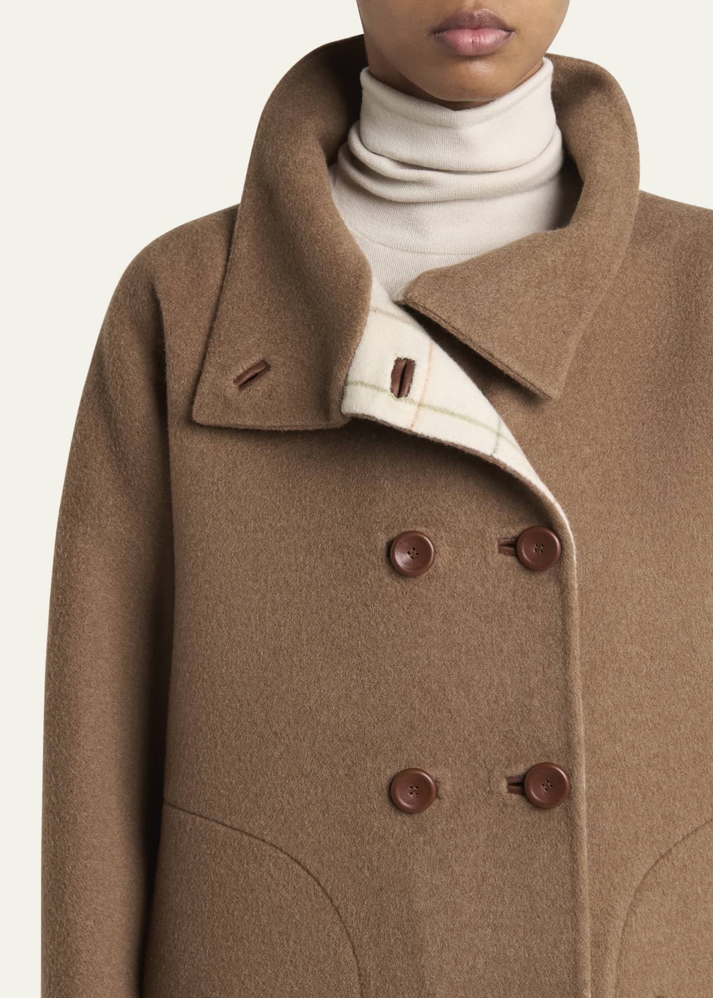 Loro Piana Camden Double-Breasted Cashmere Peacoat Image 5 of 5