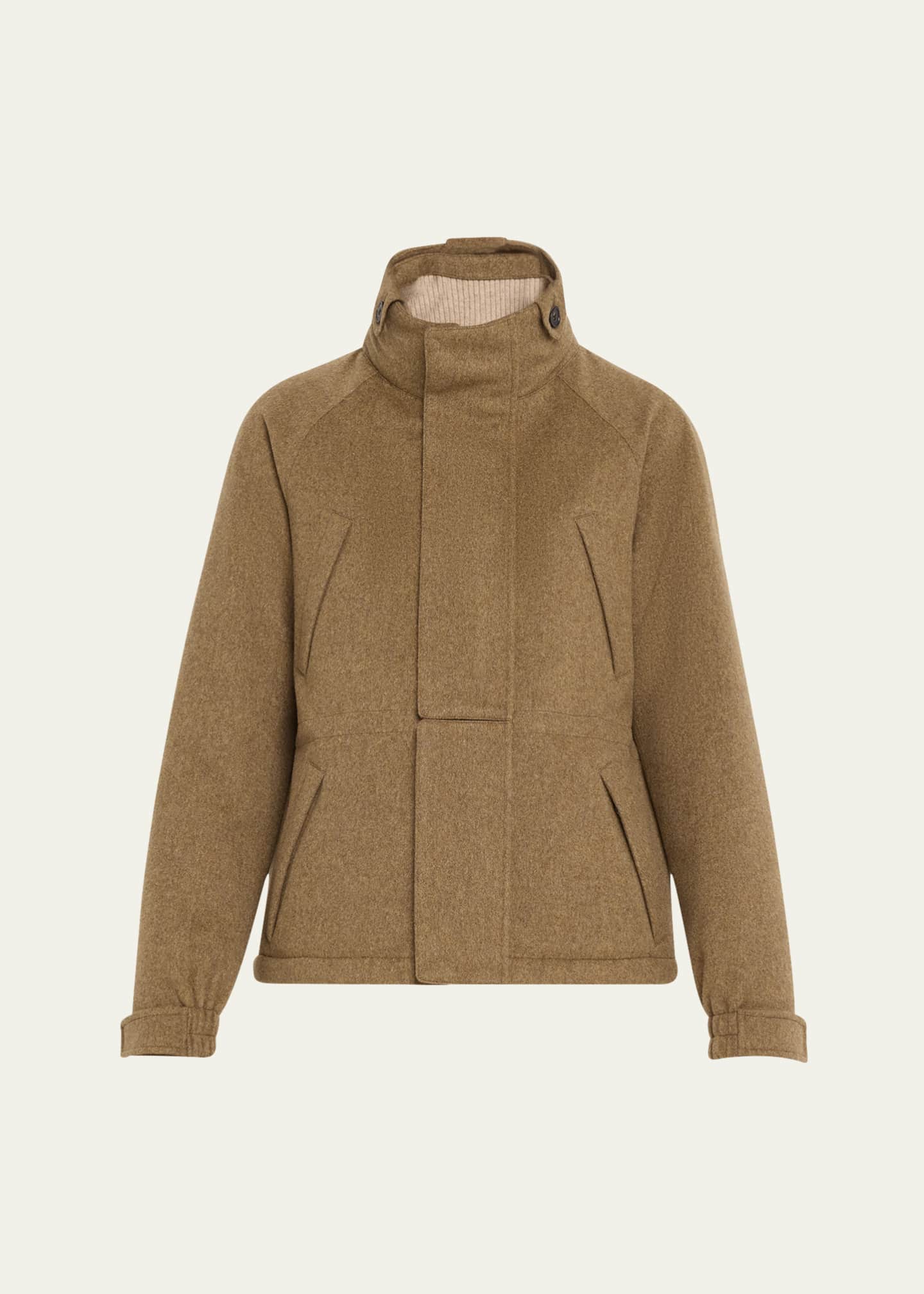 Loro Piana Icer Mini Storm Cashmere Parka Jacket Image 1 of 5