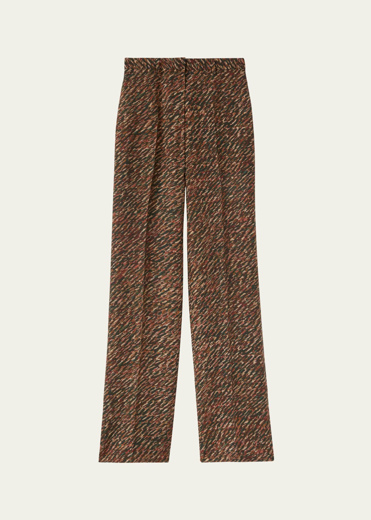 Loro Piana Dany Silk Andre-Print Trousers Image 1 of 5