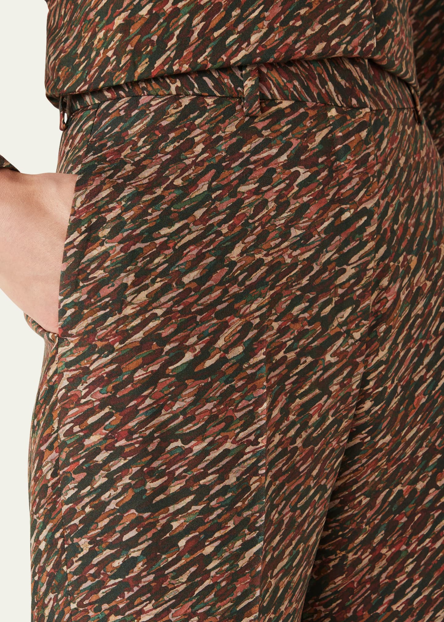 Loro Piana Dany Silk Andre-Print Trousers Image 5 of 5