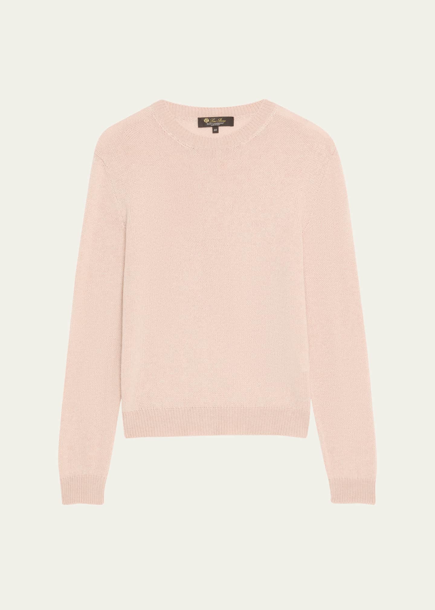 Loro Piana Fobello Crewneck Baby Cashmere Top Image 1 of 5