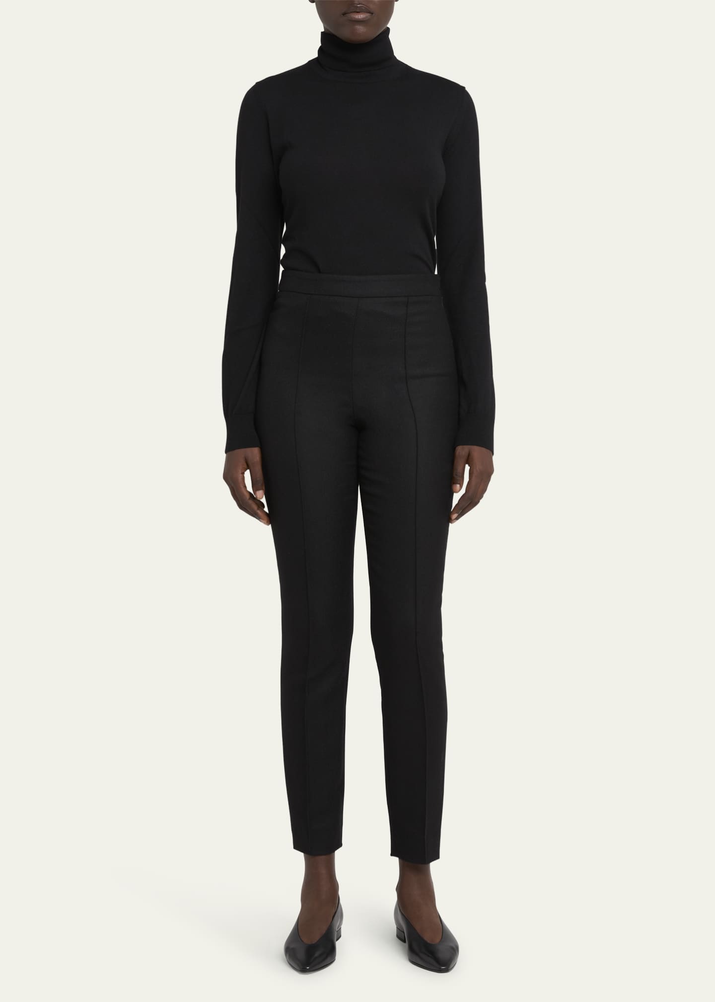 Loro Piana Mick Slim Leg Flannel Cashmere Trousers Image 2 of 5