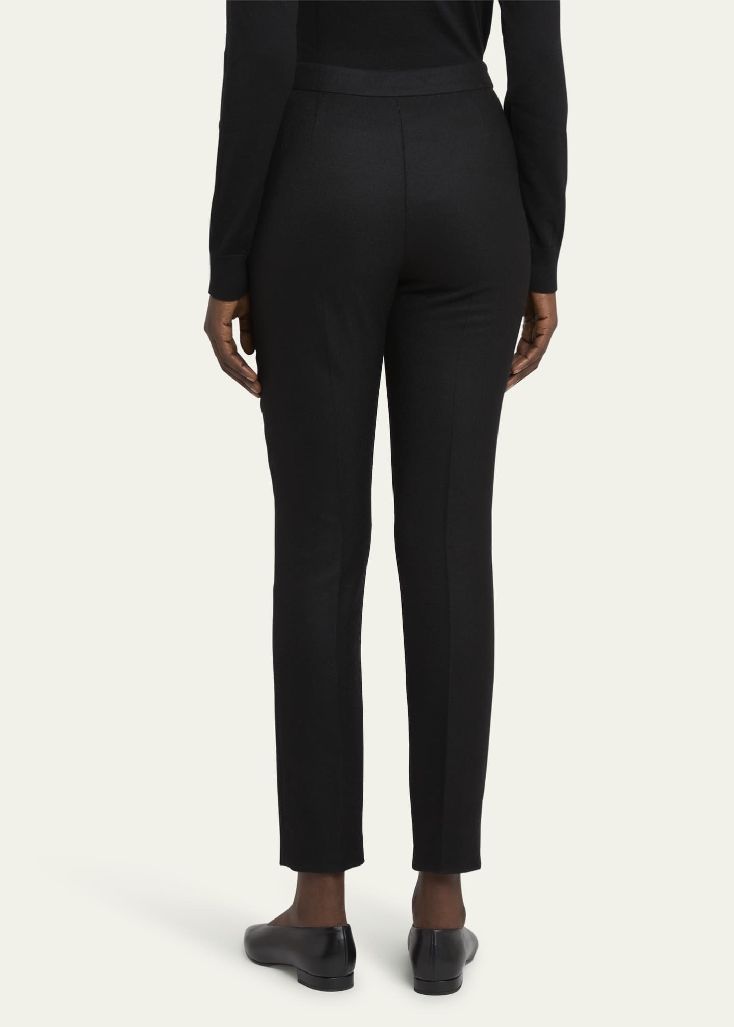 Loro Piana Mick Slim Leg Flannel Cashmere Trousers Image 3 of 5