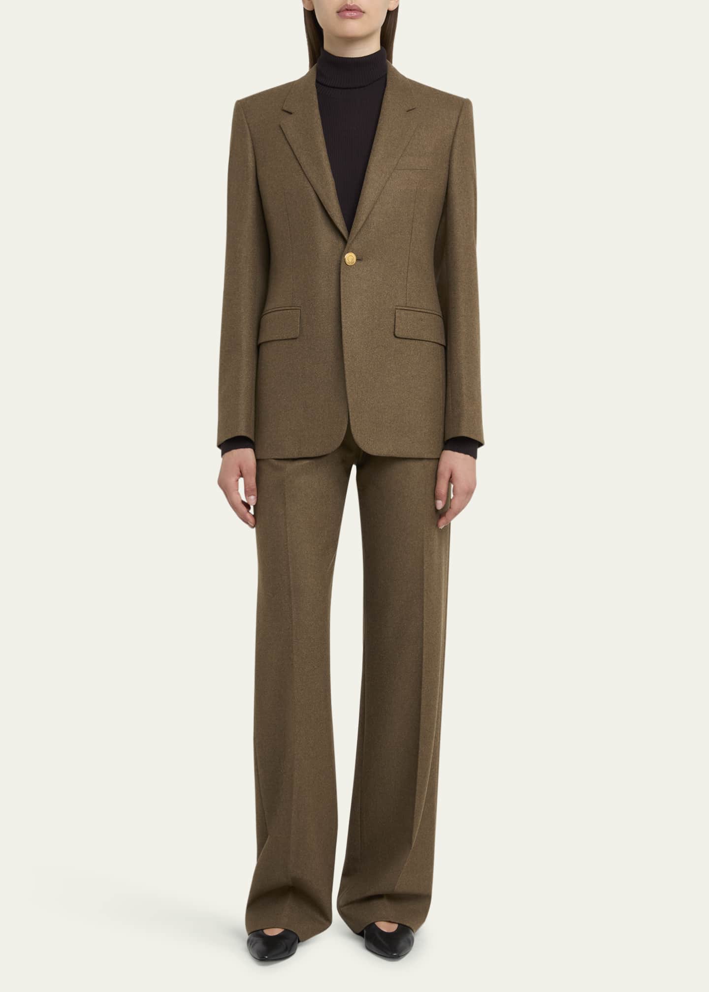 Loro Piana Edward Pintuck Belted Wool Cashmere Trousers - Bergdorf