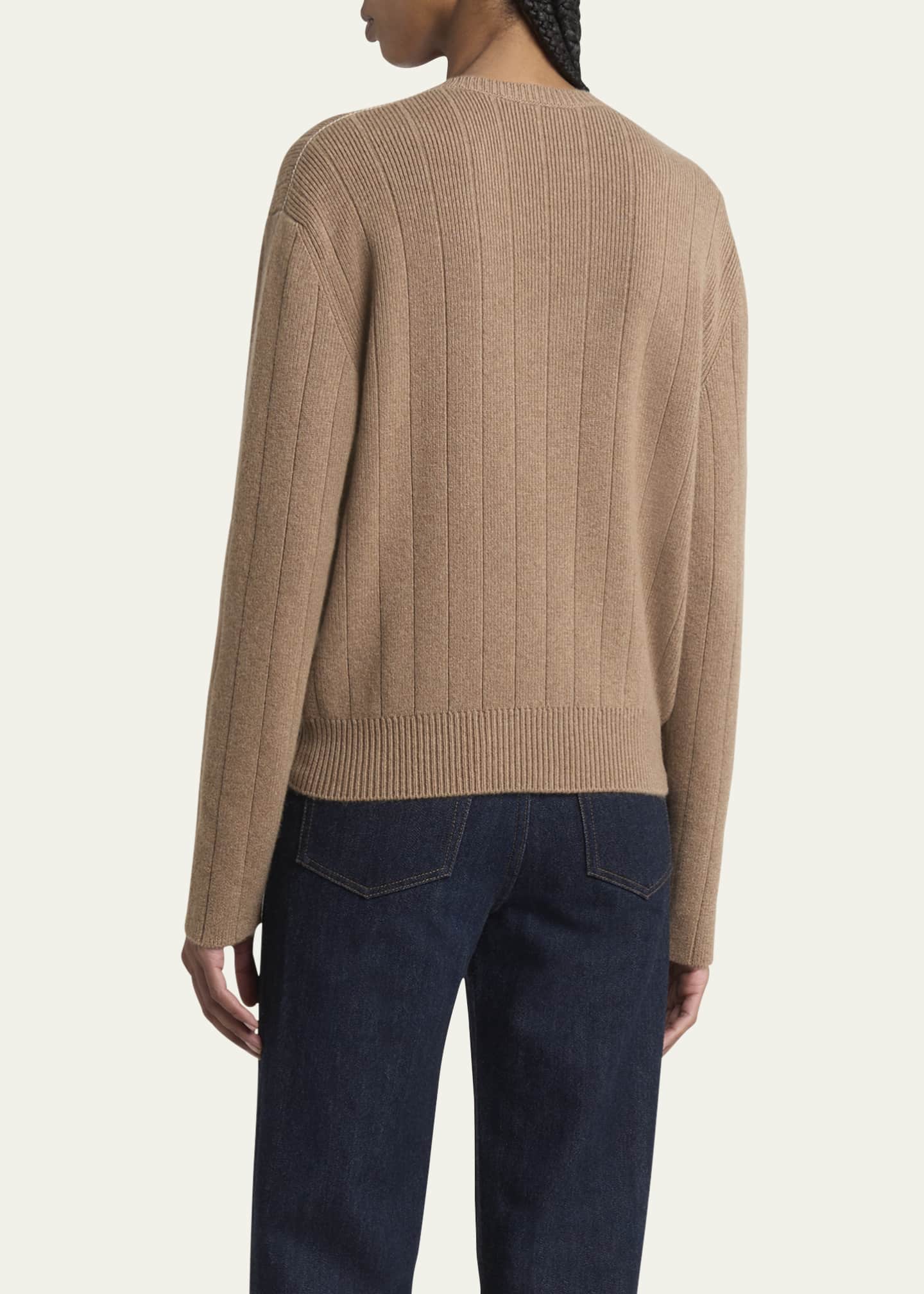Loro Piana Cervatto V-Neck Baby Cashmere Sweater Image 3 of 5