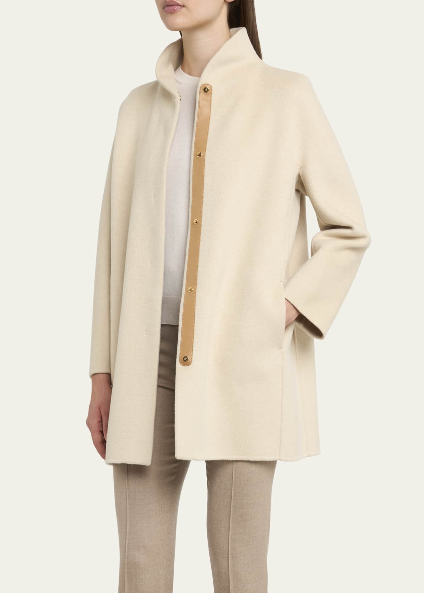Loro Piana Scotty Double Baby Cashmere Single Breasted Coat