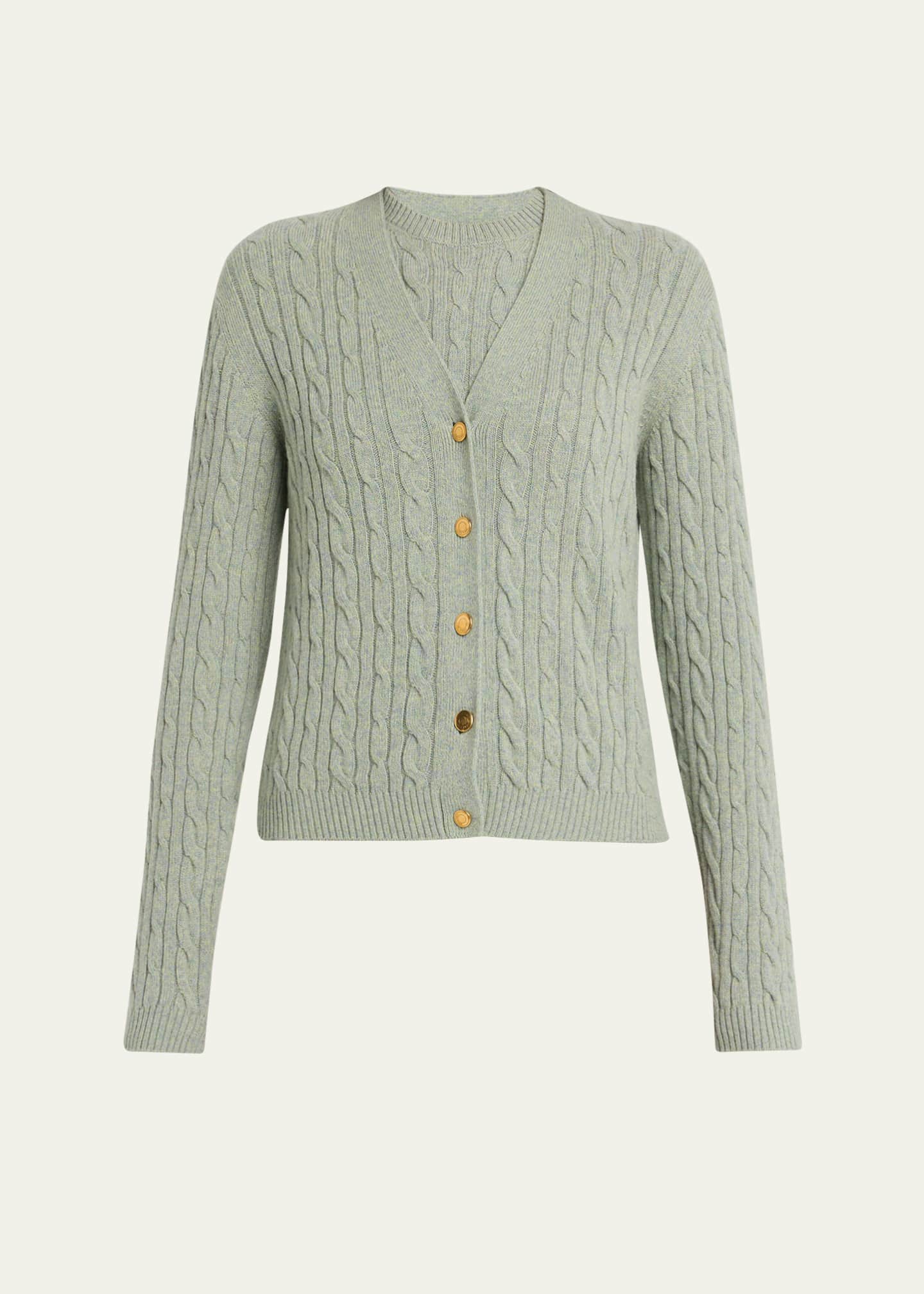 Loro Piana Baby Cashmere Cable Knit Cardigan - Bergdorf Goodman