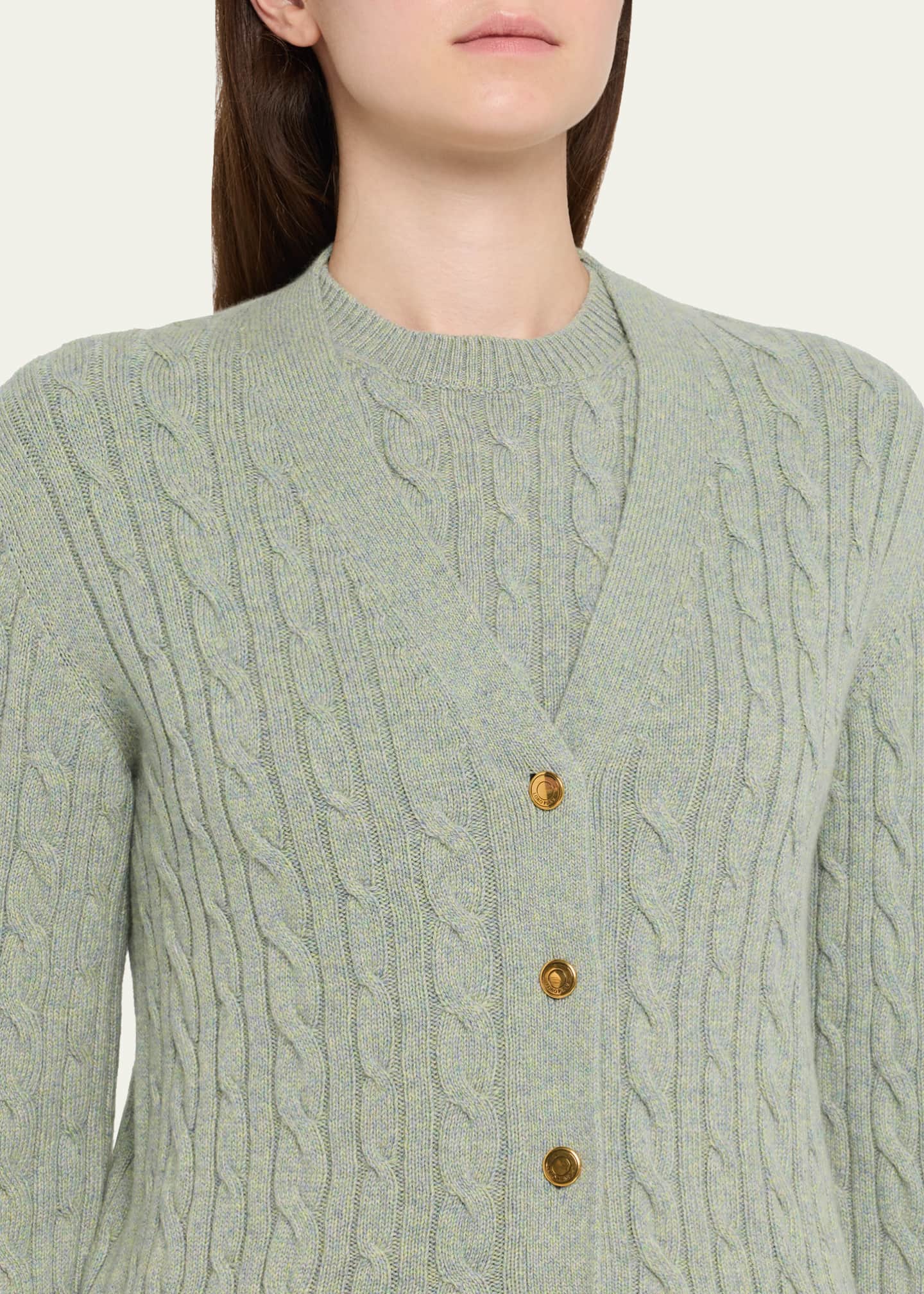 Loro Piana Baby Cashmere Cable Knit Cardigan - Bergdorf Goodman