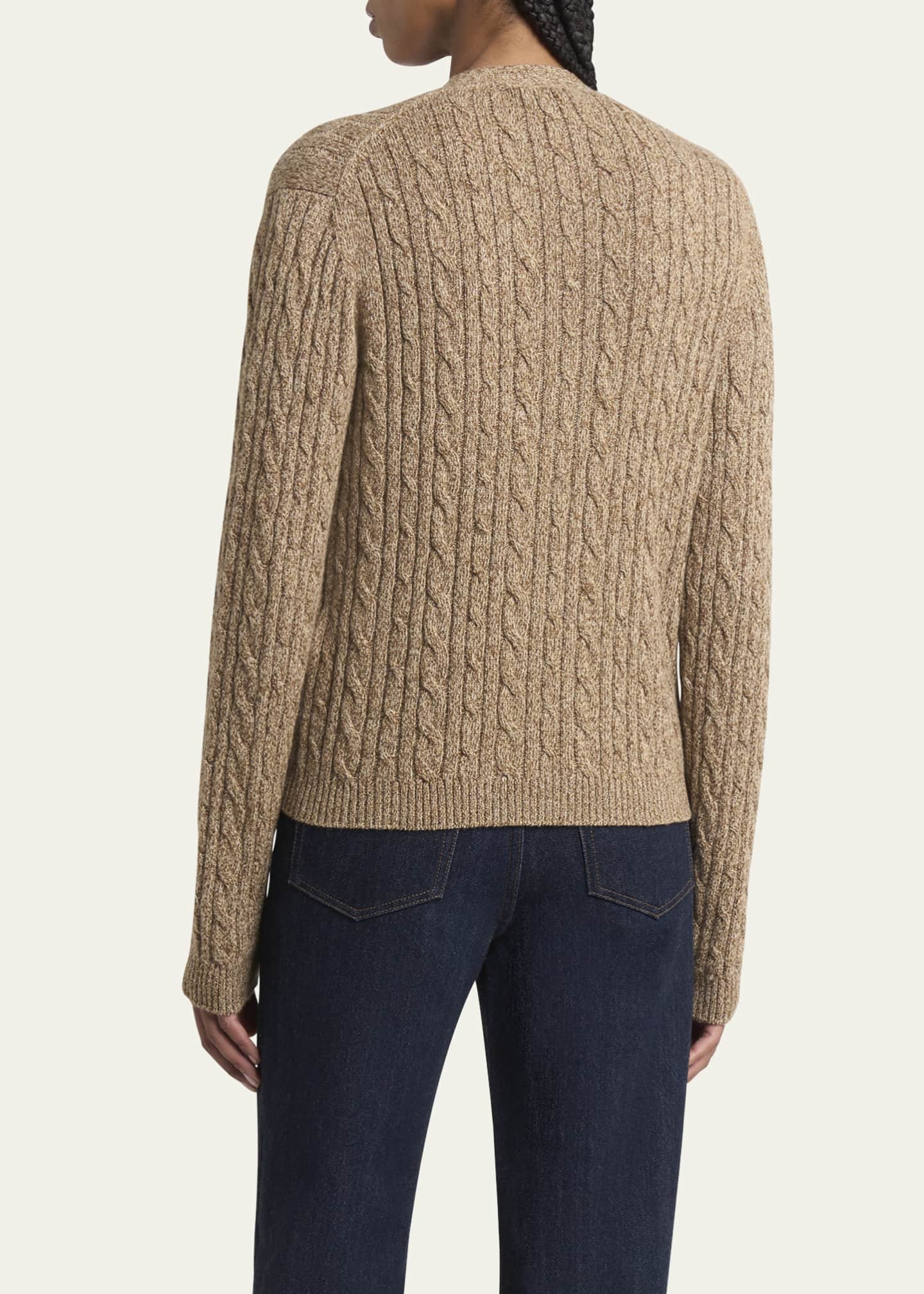 Loro Piana Baby Cashmere Cable Knit Cardigan Image 3 of 5