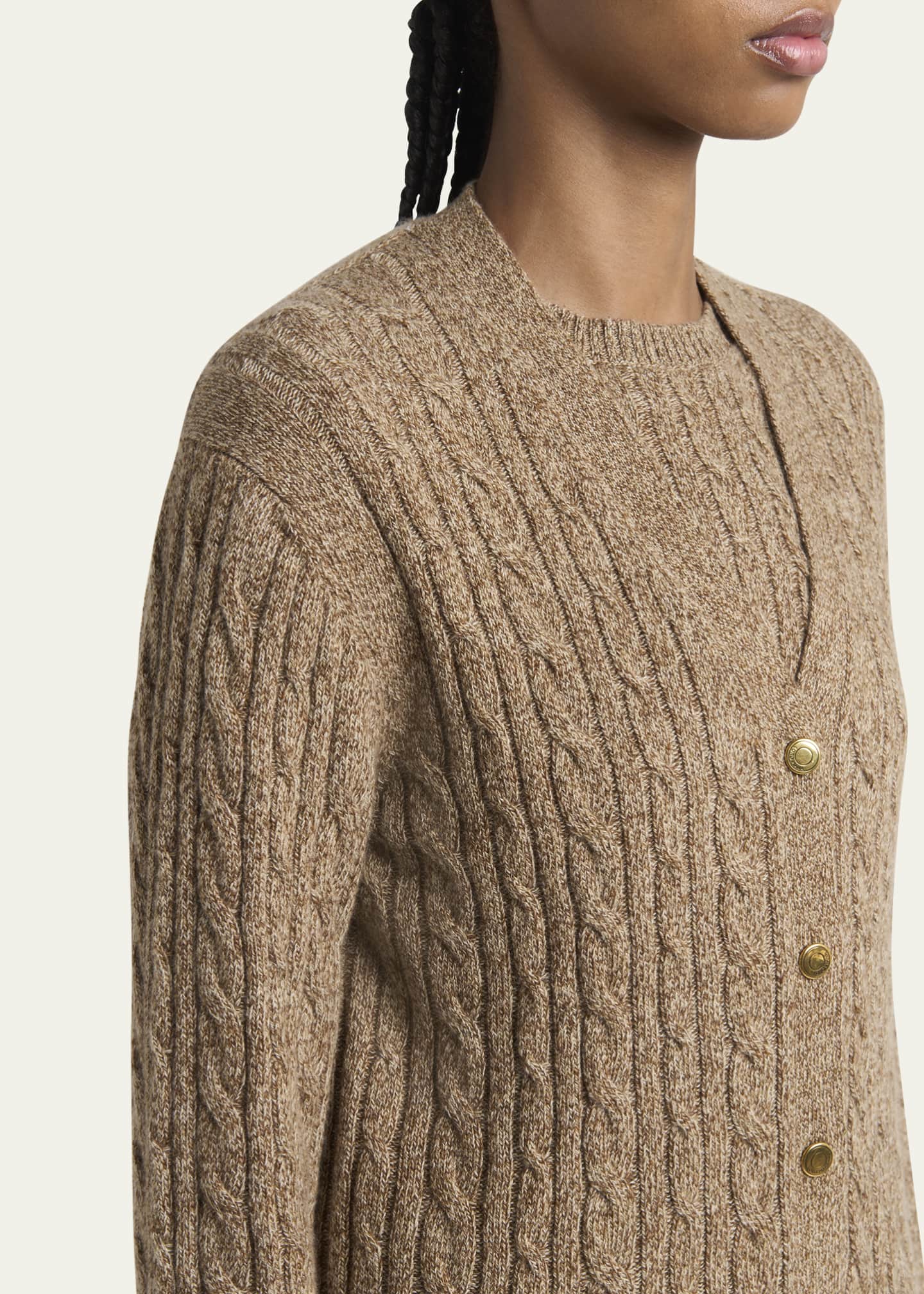 Loro Piana Baby Cashmere Cable Knit Cardigan Image 5 of 5