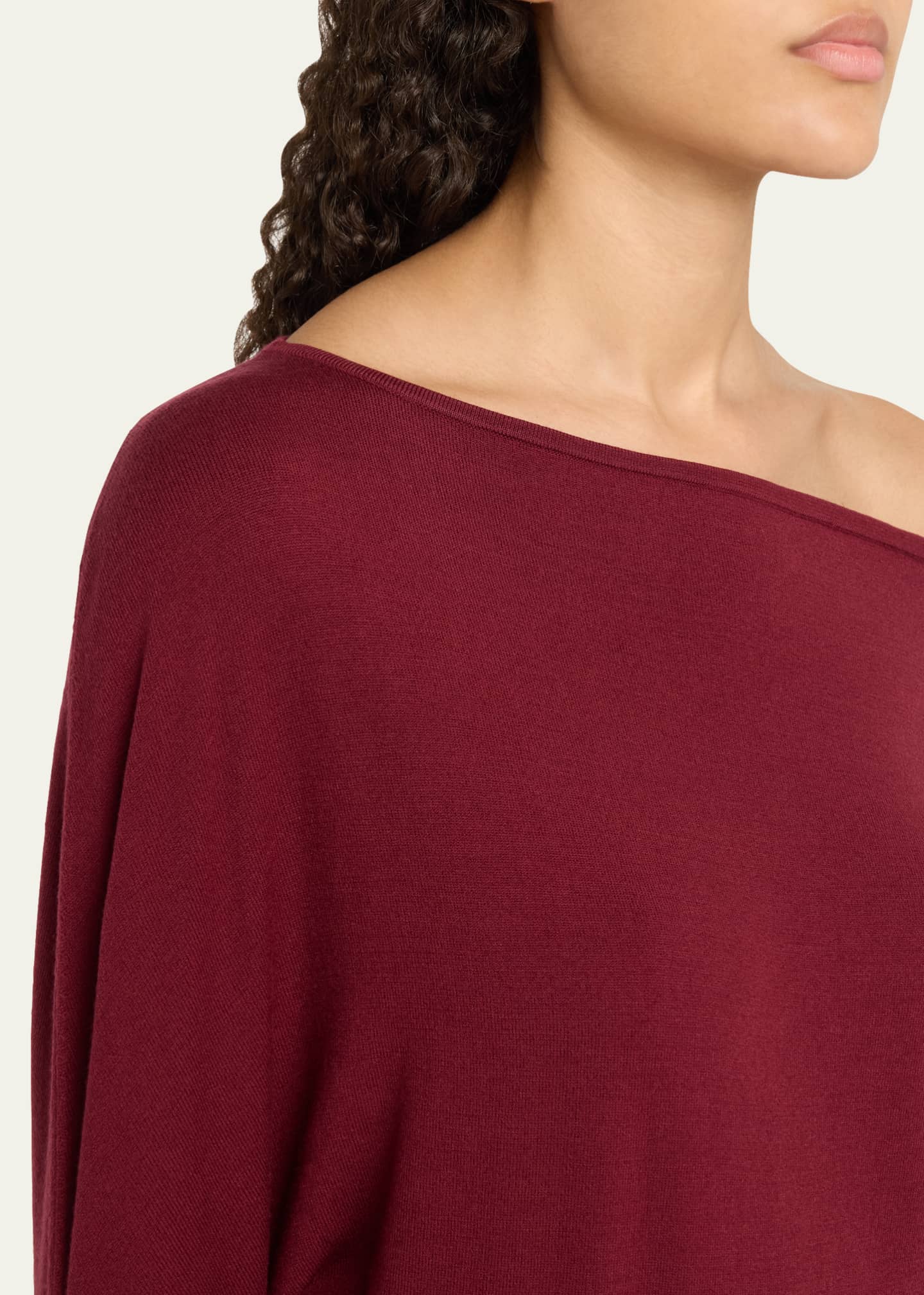 SIMKHAI Janese One-Shoulder Wool-Blend Midi Dress Image 4 of 4