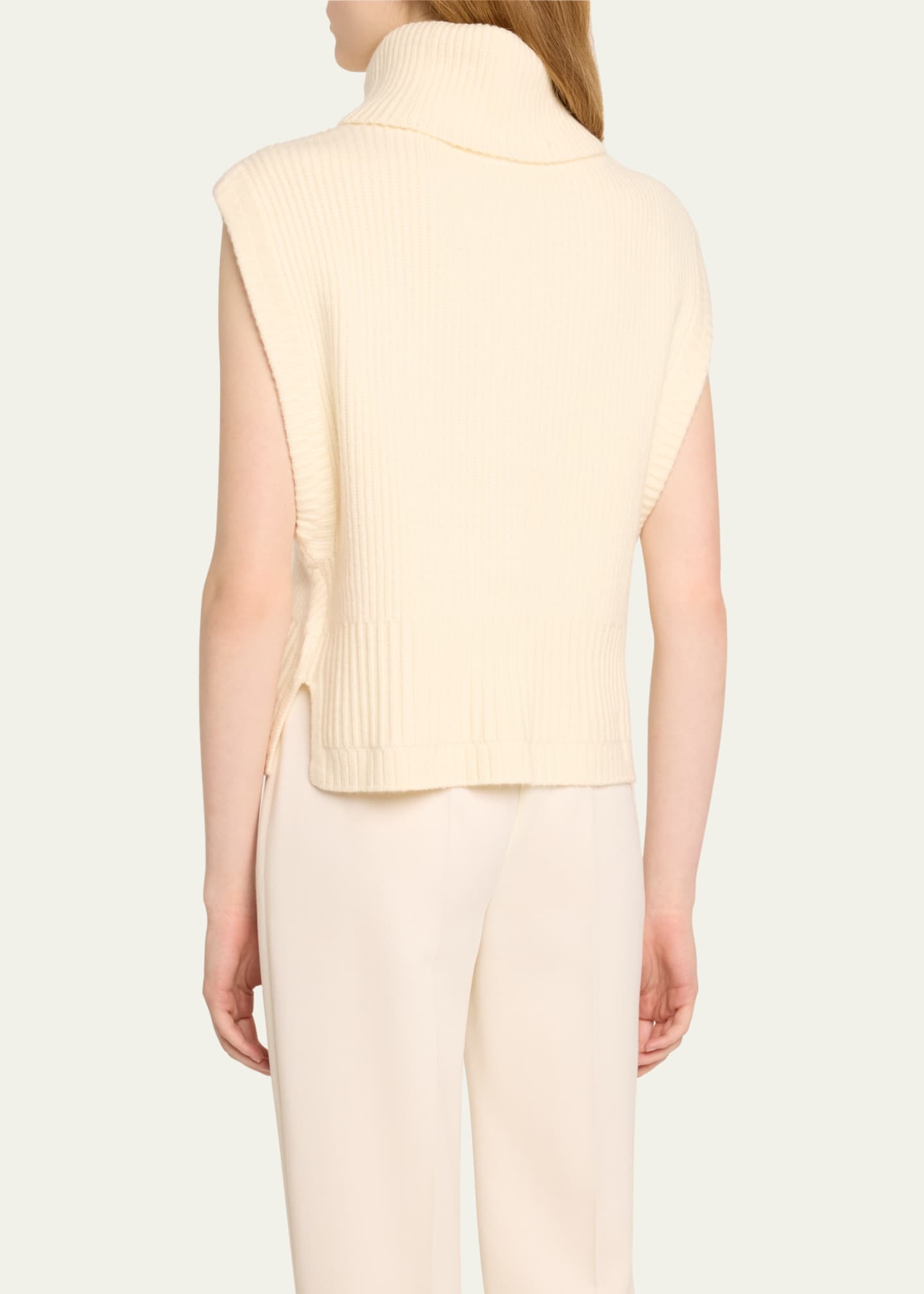 SIMKHAI Maple Wool & Cashmere Sleeveless Turtleneck Top Image 3 of 5