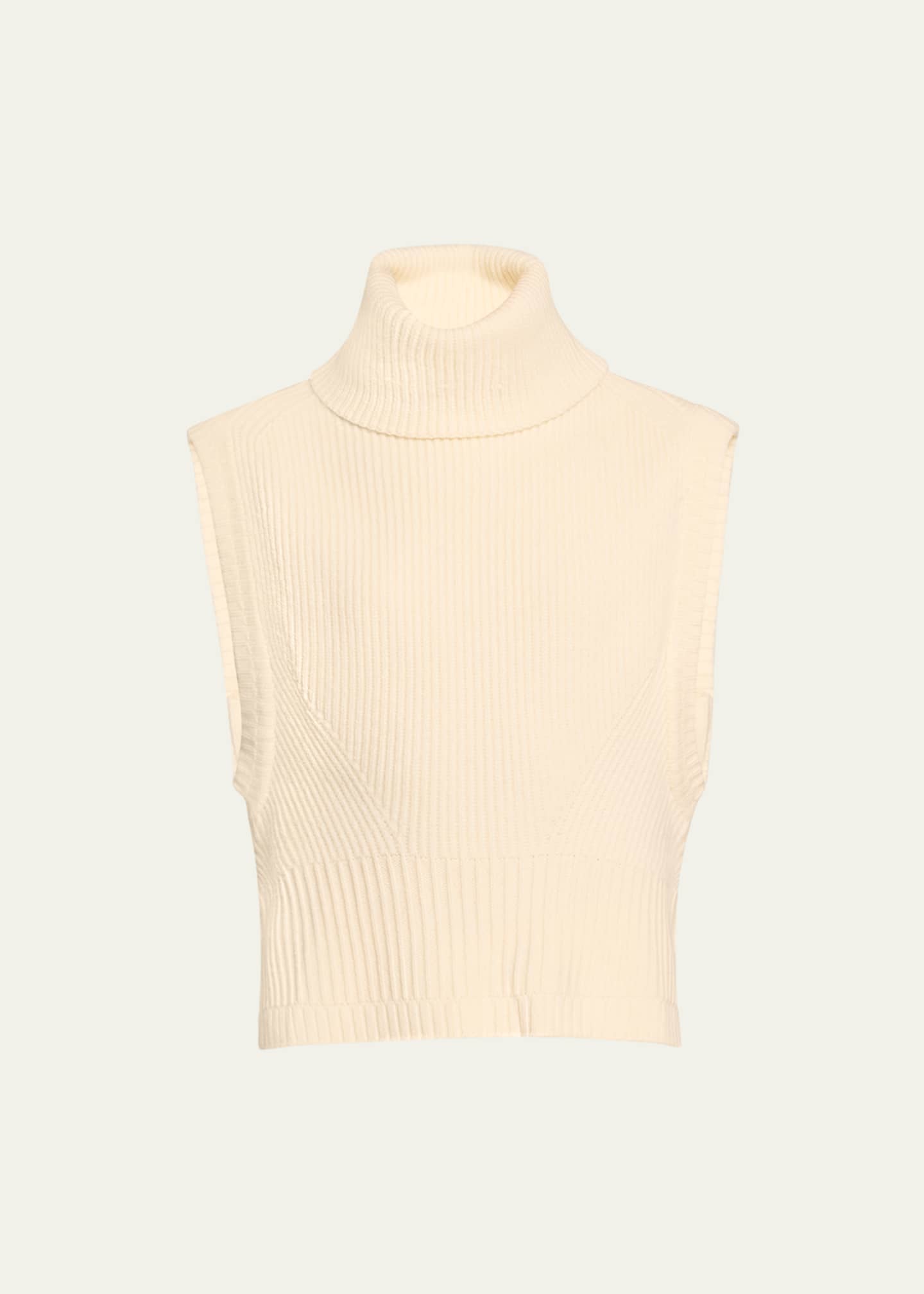 SIMKHAI Maple Wool & Cashmere Sleeveless Turtleneck Top Image 1 of 5