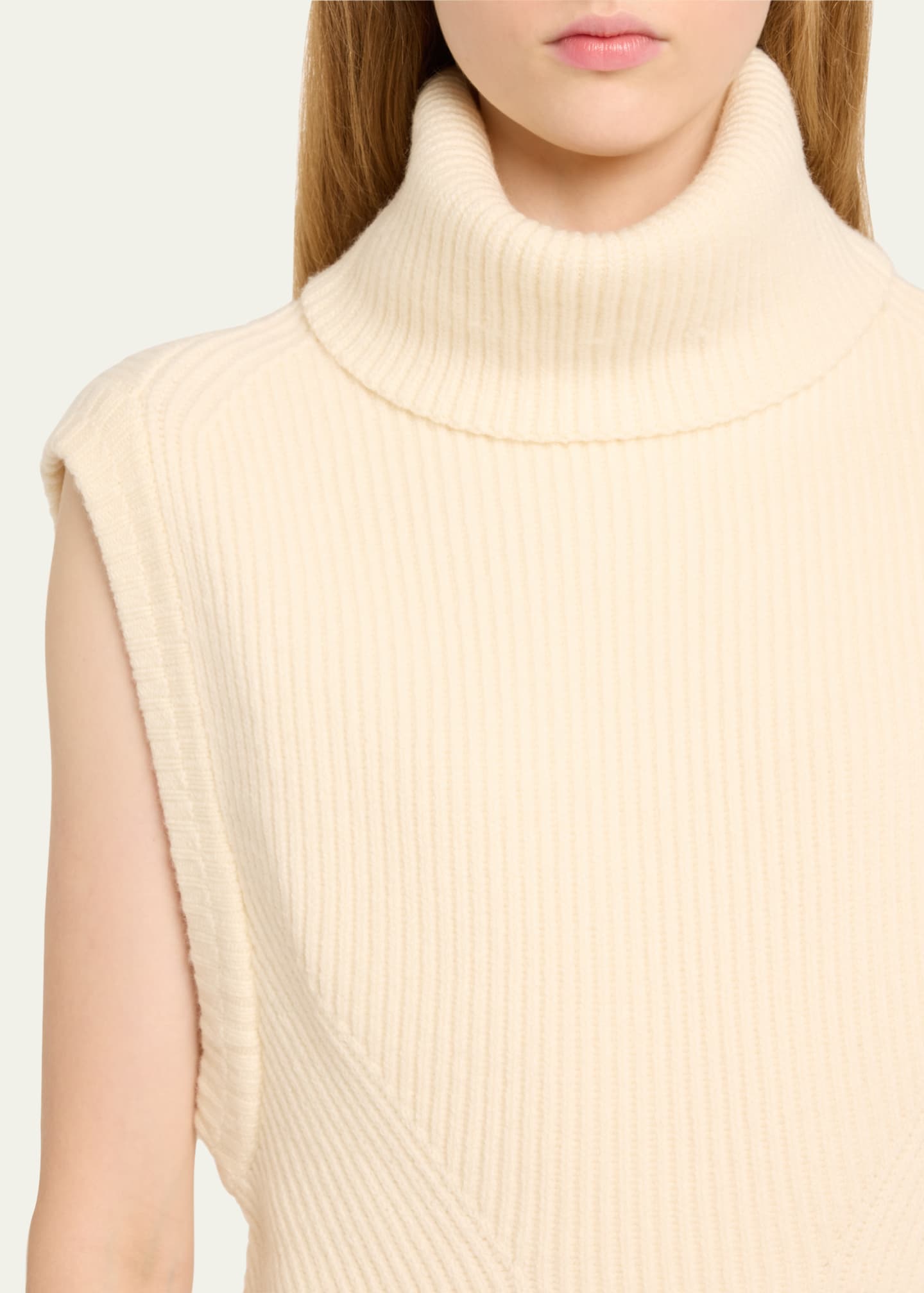 SIMKHAI Maple Wool & Cashmere Sleeveless Turtleneck Top Image 5 of 5