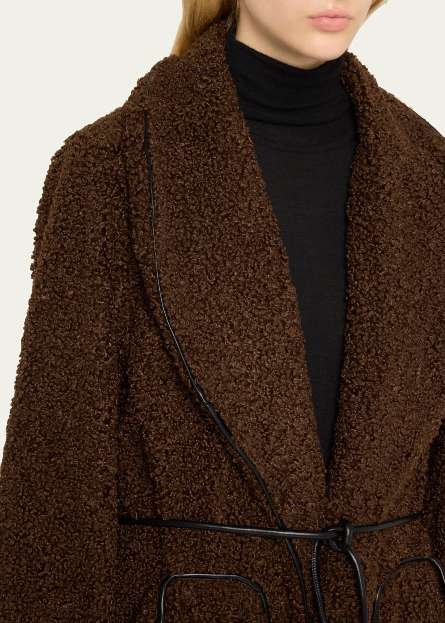 SIMKHAI Kimia Faux Fur Tie Waist Jacket Image 5 of 5