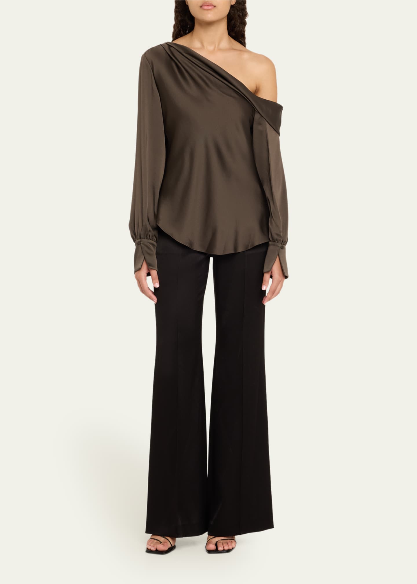 SIMKHAI Alice Satin One-Shoulder Top Image 2 of 5