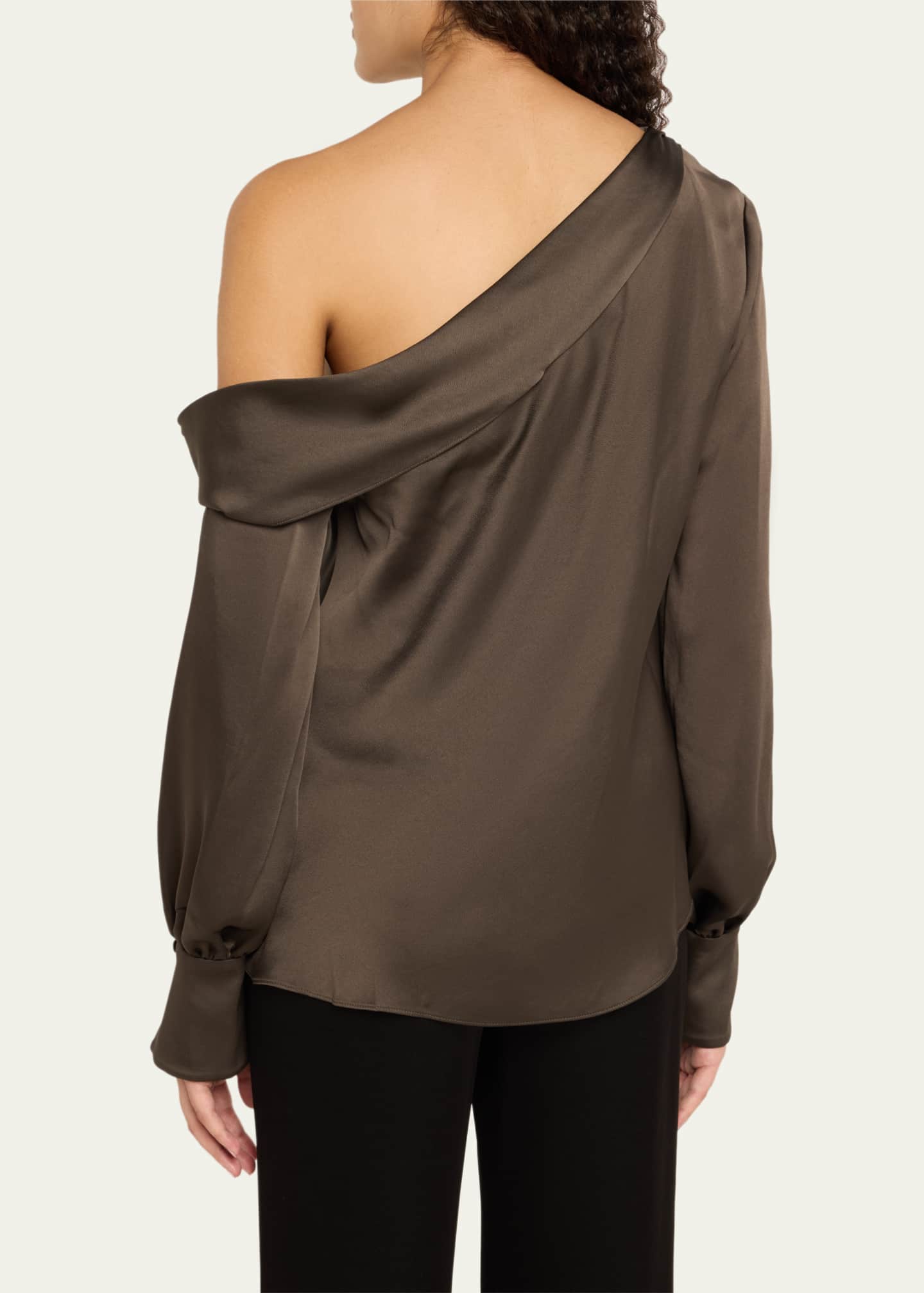 SIMKHAI Alice Satin One-Shoulder Top Image 3 of 5