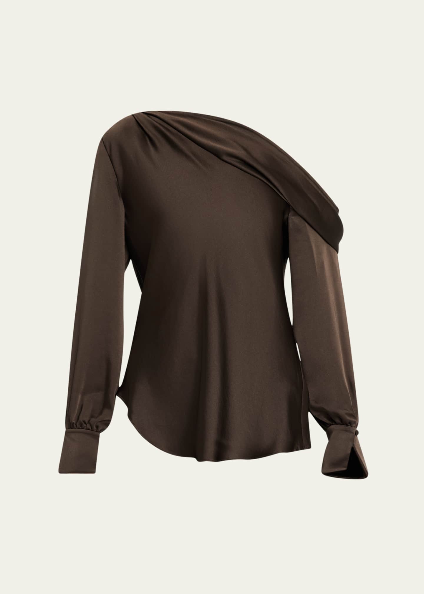 SIMKHAI Alice Satin One-Shoulder Top Image 1 of 5