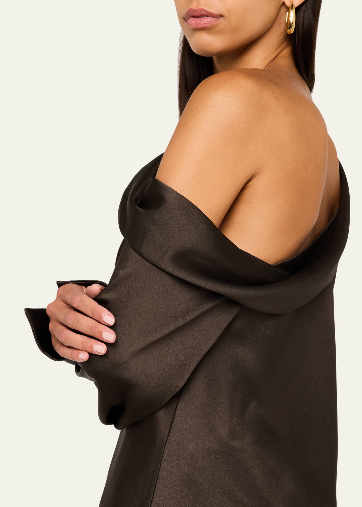 SIMKHAI Alice Satin One-Shoulder Top Image 5 of 5