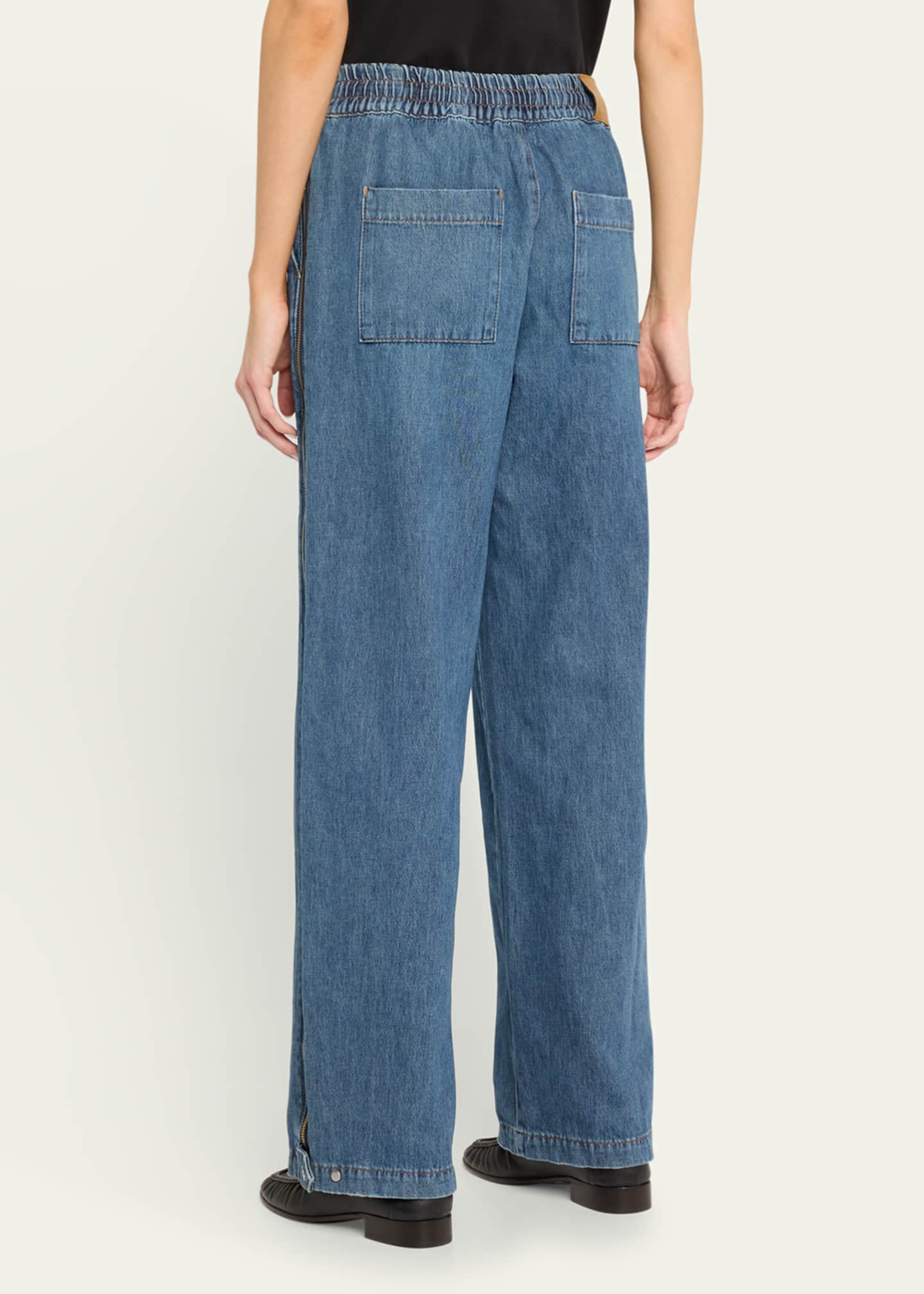 SIMKHAI Mila Side Gusset Pull-On Jeans Image 3 of 5