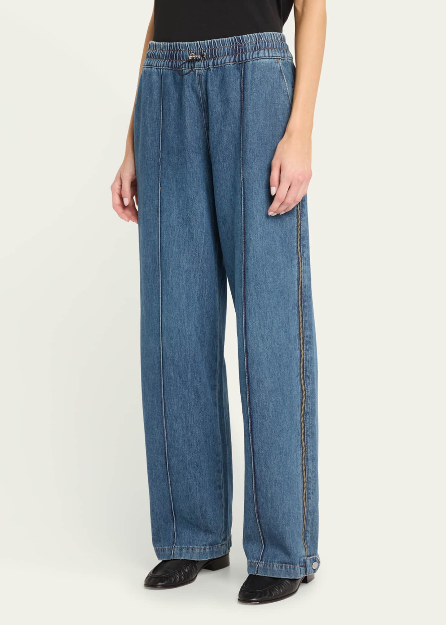 SIMKHAI Mila Side Gusset Pull-On Jeans Image 4 of 5