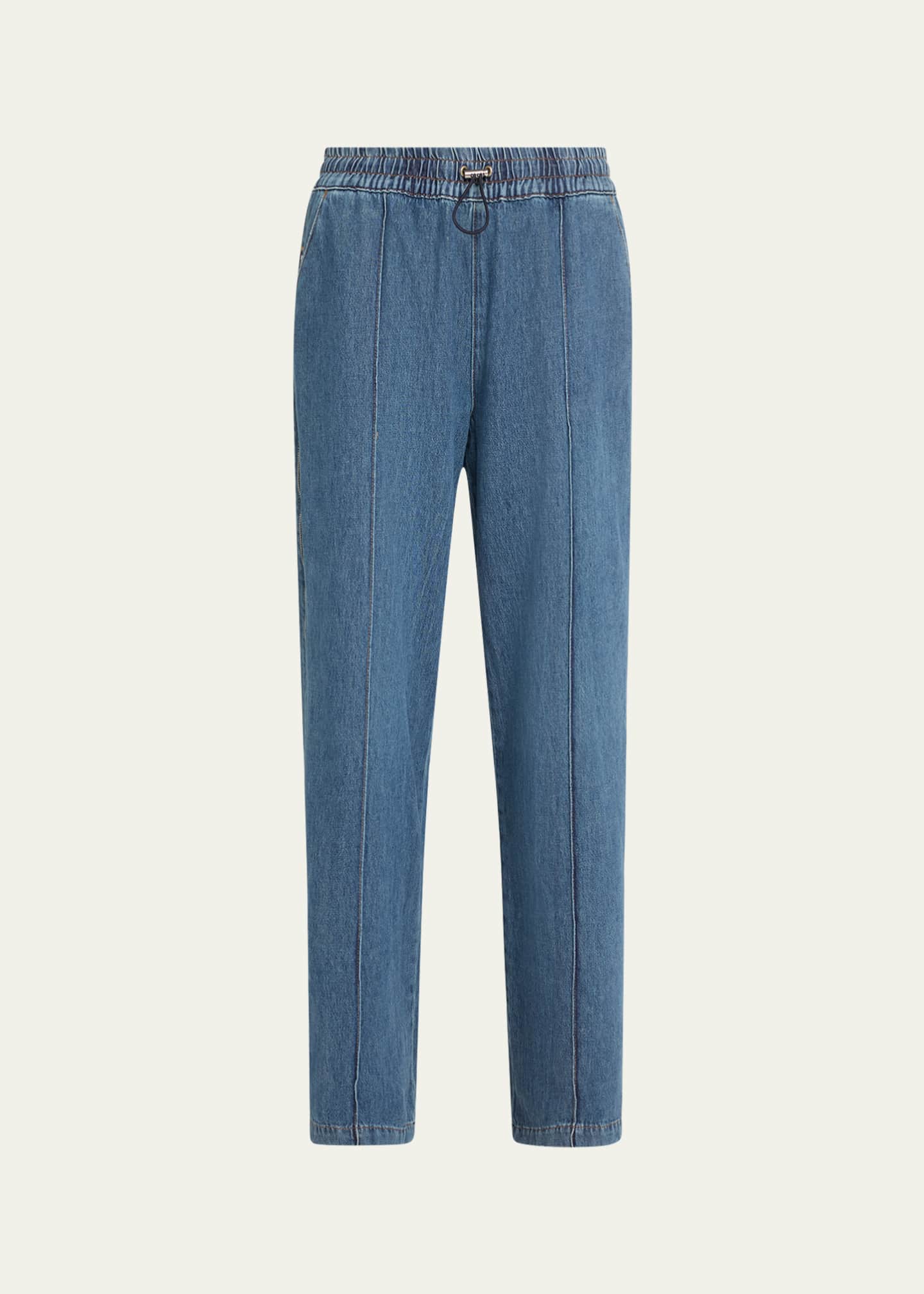 SIMKHAI Mila Side Gusset Pull-On Jeans Image 1 of 5