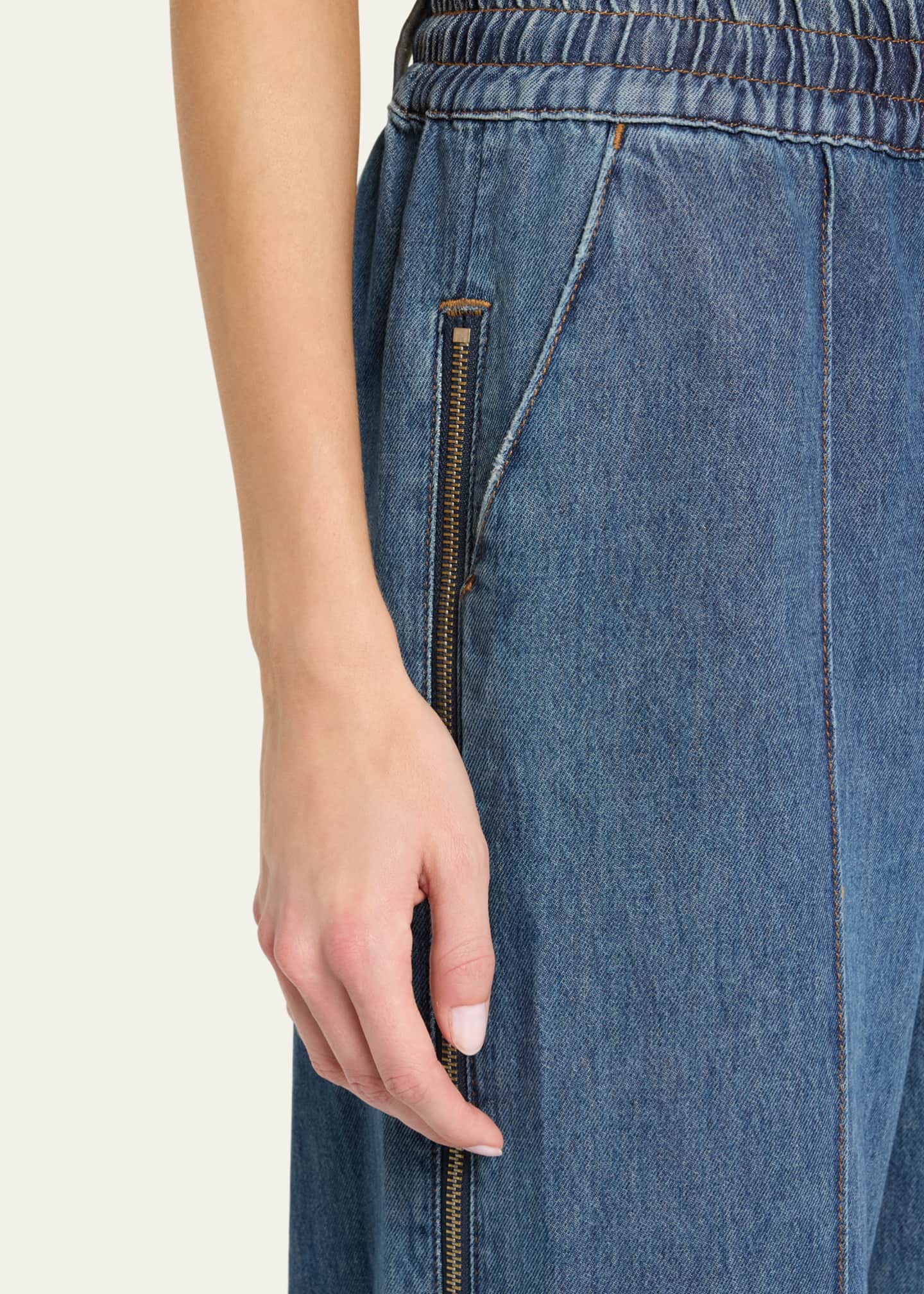 SIMKHAI Mila Side Gusset Pull-On Jeans Image 5 of 5