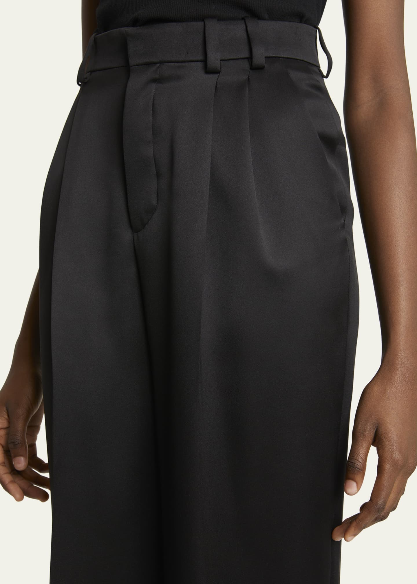 Saint Laurent Satin Straight-Leg Trousers Image 5 of 5